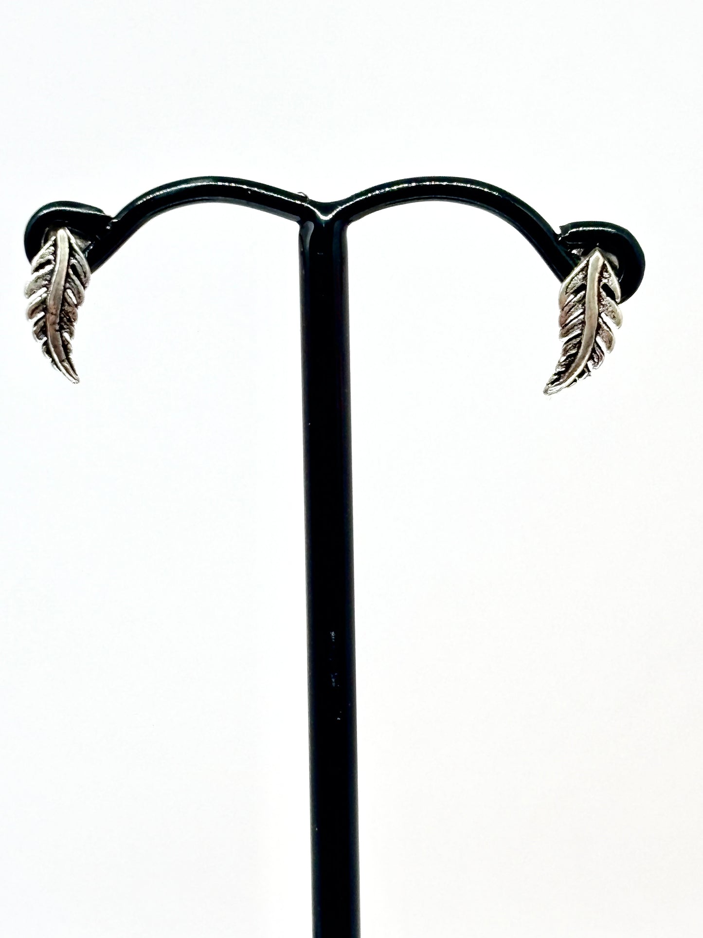 Feather Sterling Silver Stud Earrings - pixi-daisy