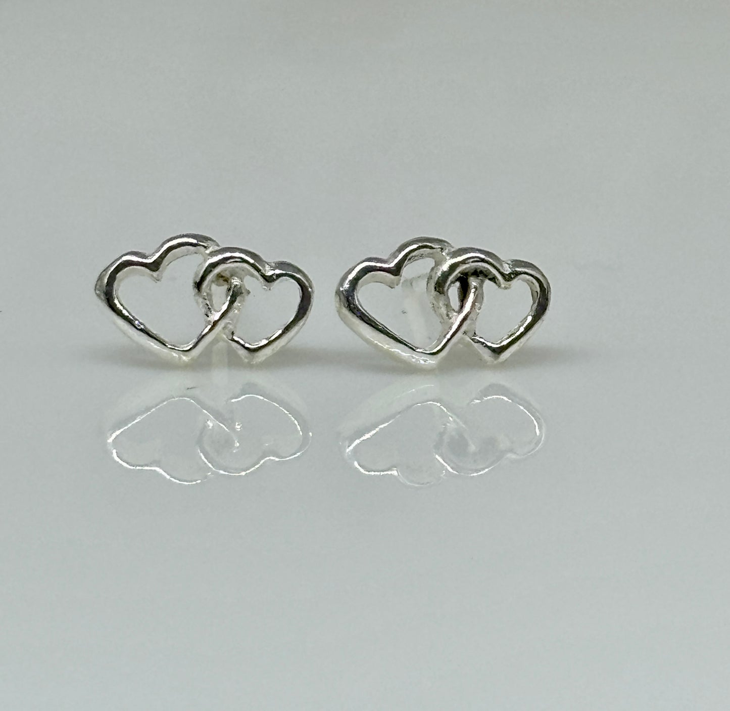Double Heart Stud Earrings from Pixi Daisy