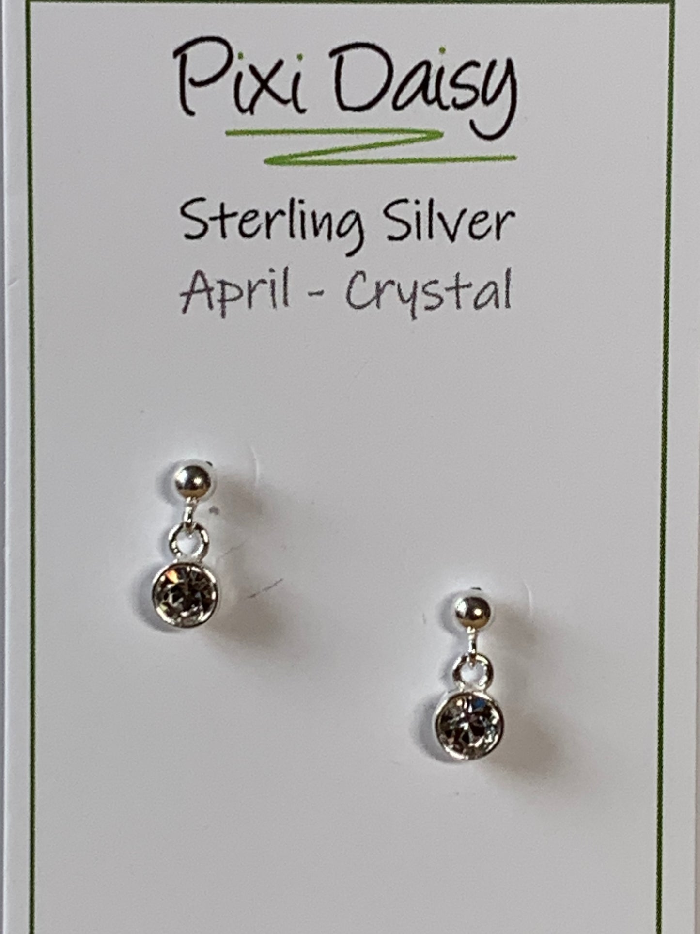 Birthstone Crystal Dangly Earrings