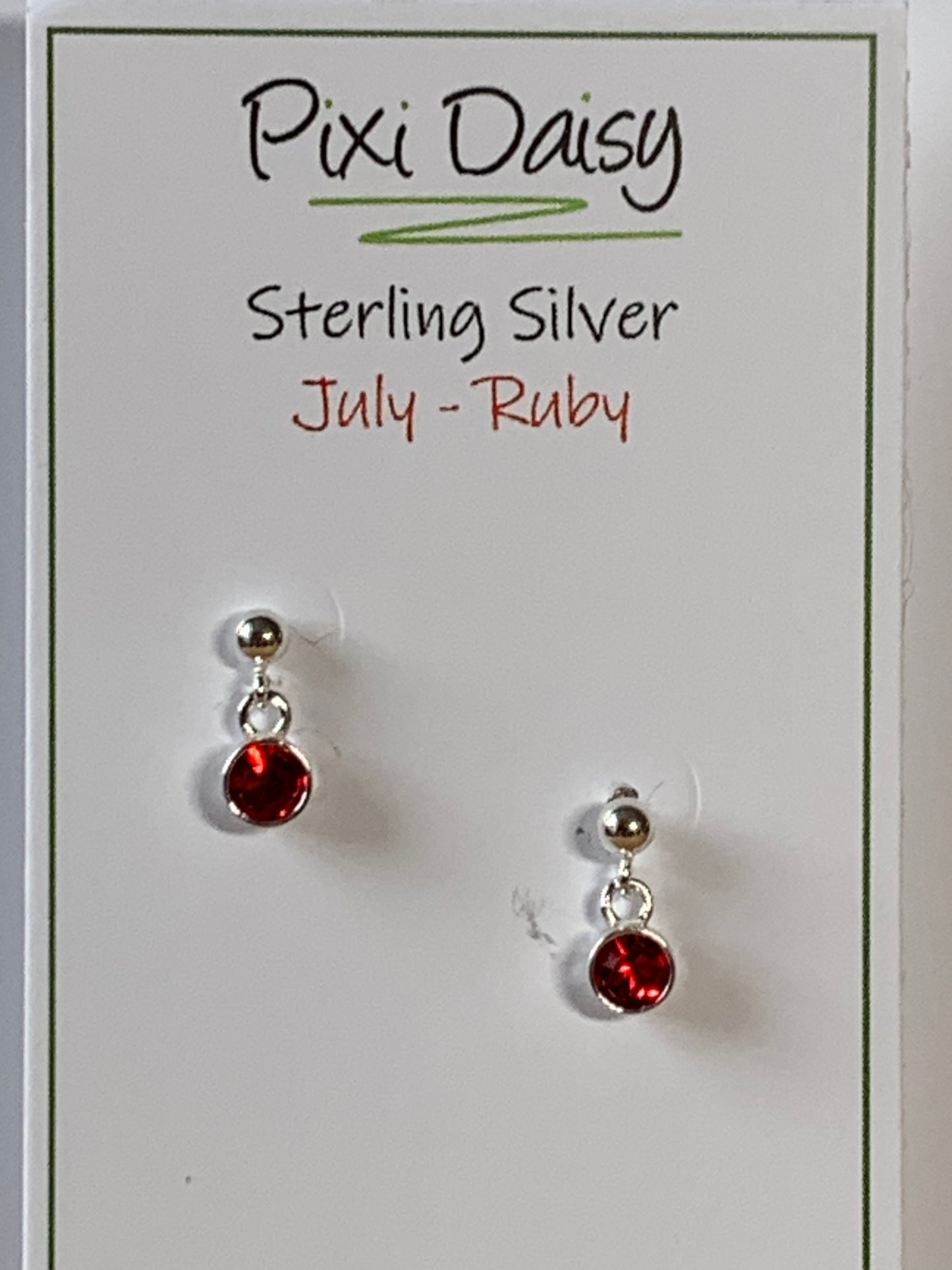 Birthstone Crystal Dangly Earrings