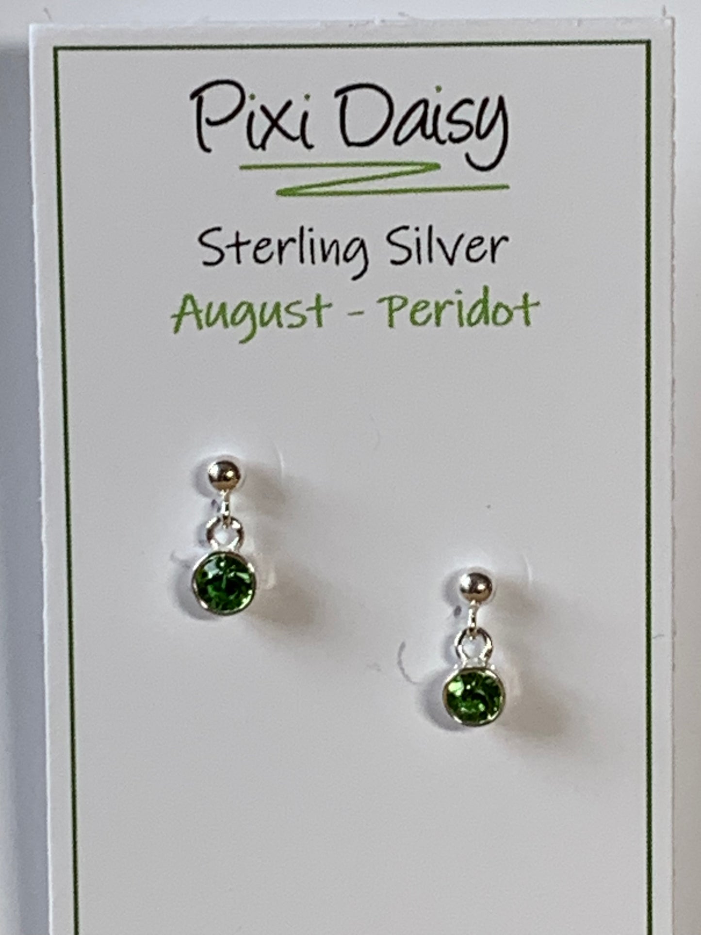 Birthstone Crystal Dangly Earrings