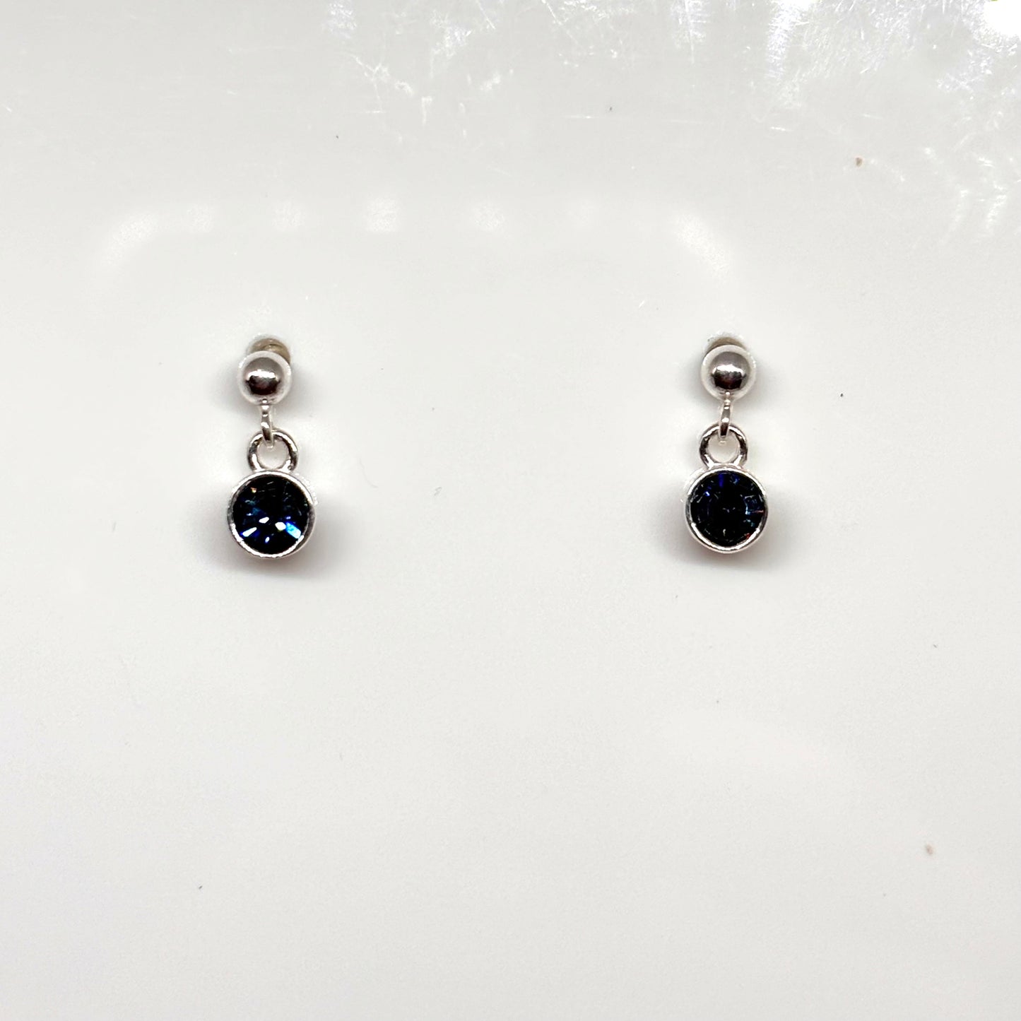 Birthstone Crystal Dangly Earrings