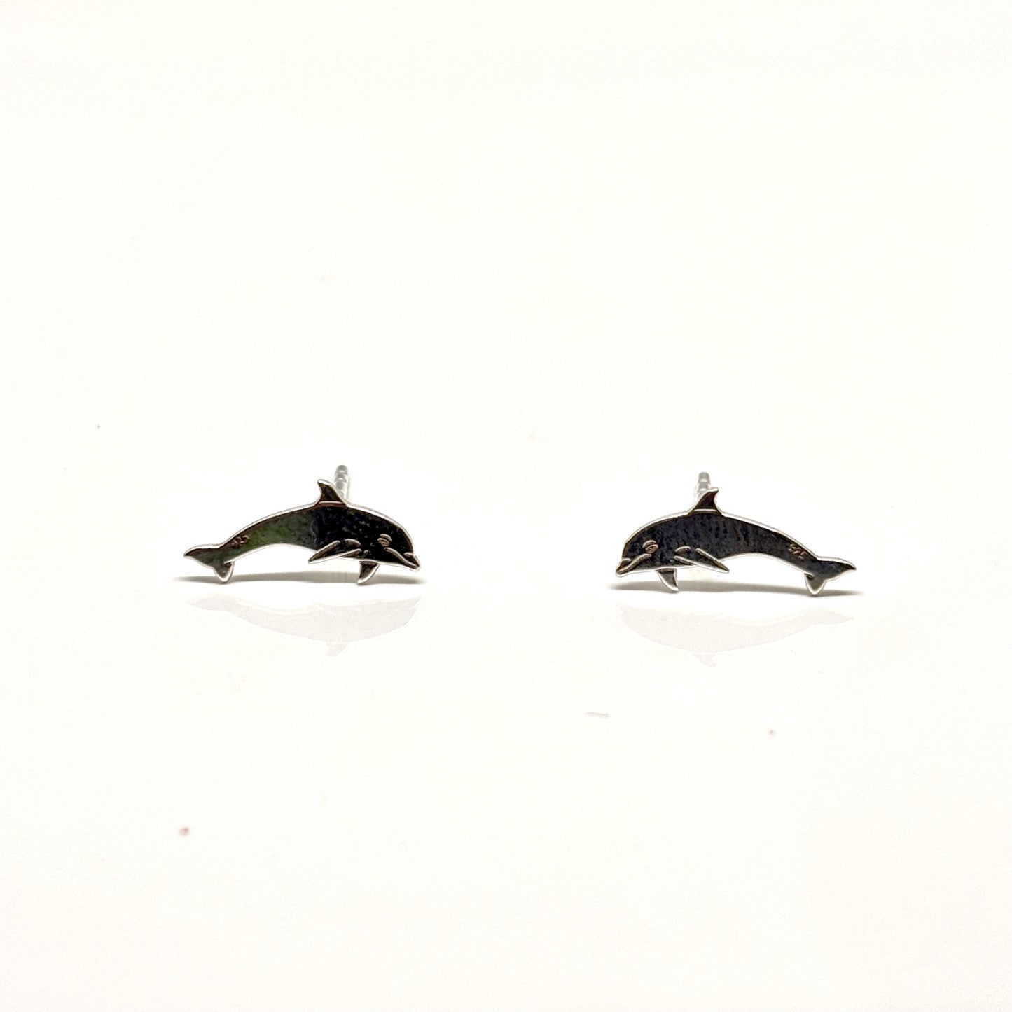 Silver Dolphin ear studs from Pixi Daisy