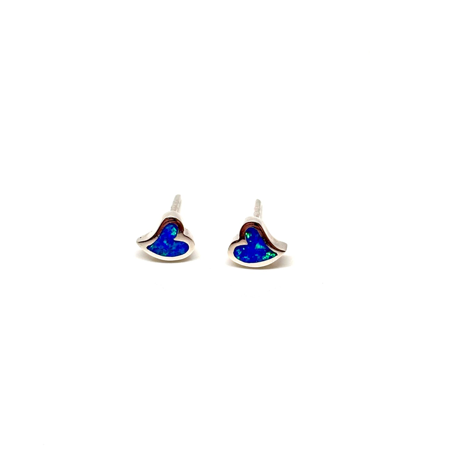 Heart-shaped blue opal earrings from Pixi Daisy
