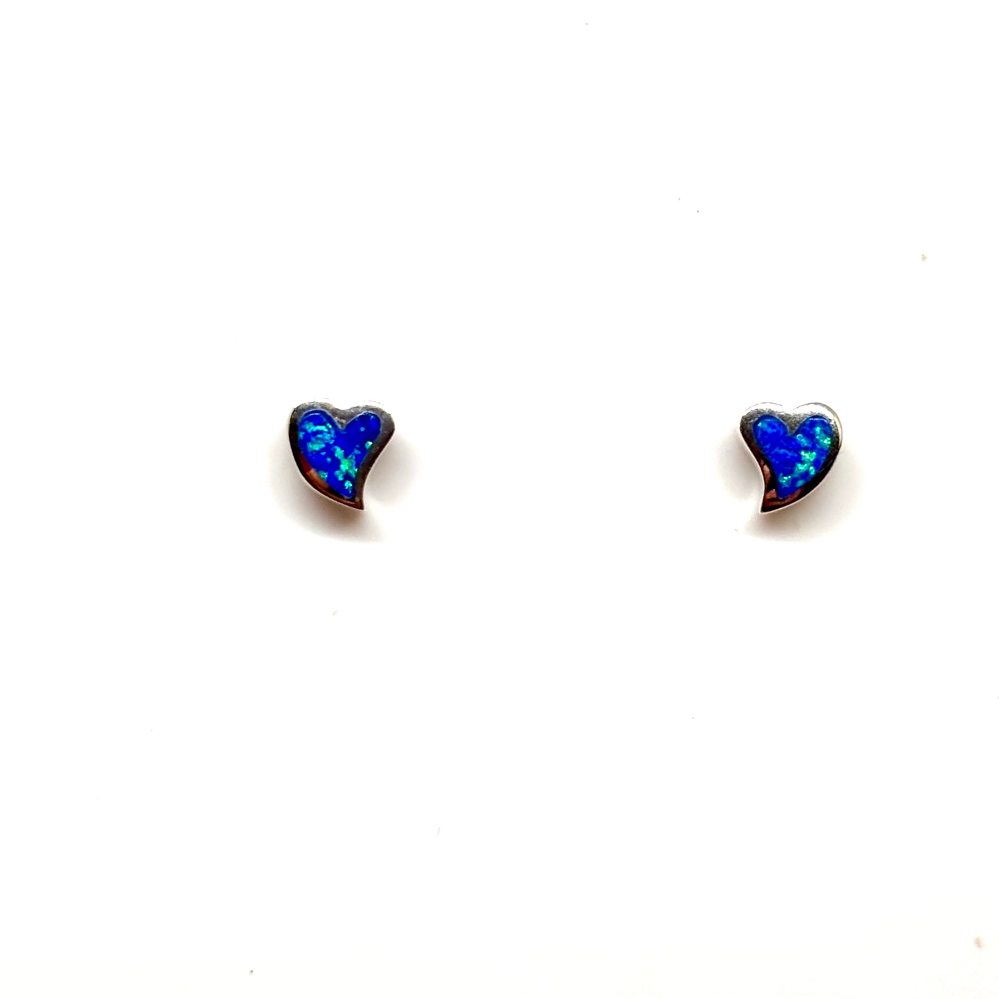 Heart-shaped blue opal earrings from Pixi Daisy