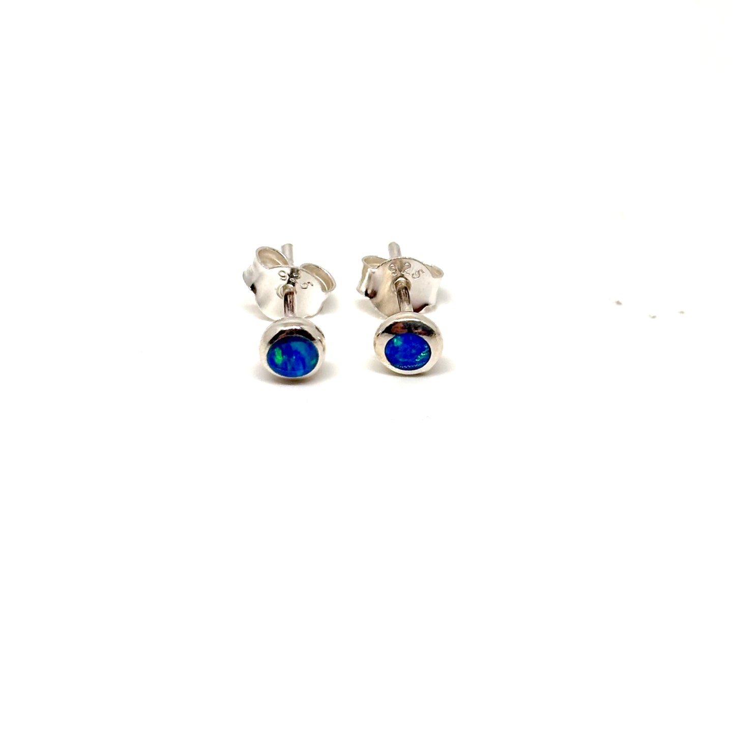 Small blue opal ear studs from Pixi Daisy