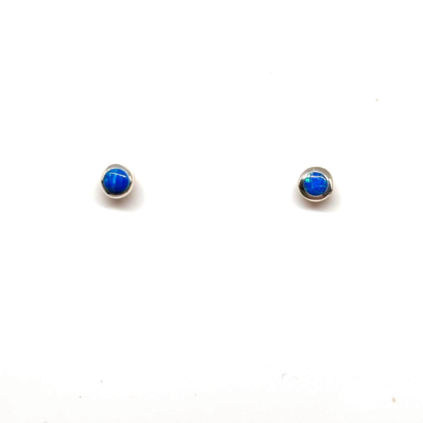 Small blue opal ear studs from Pixi Daisy