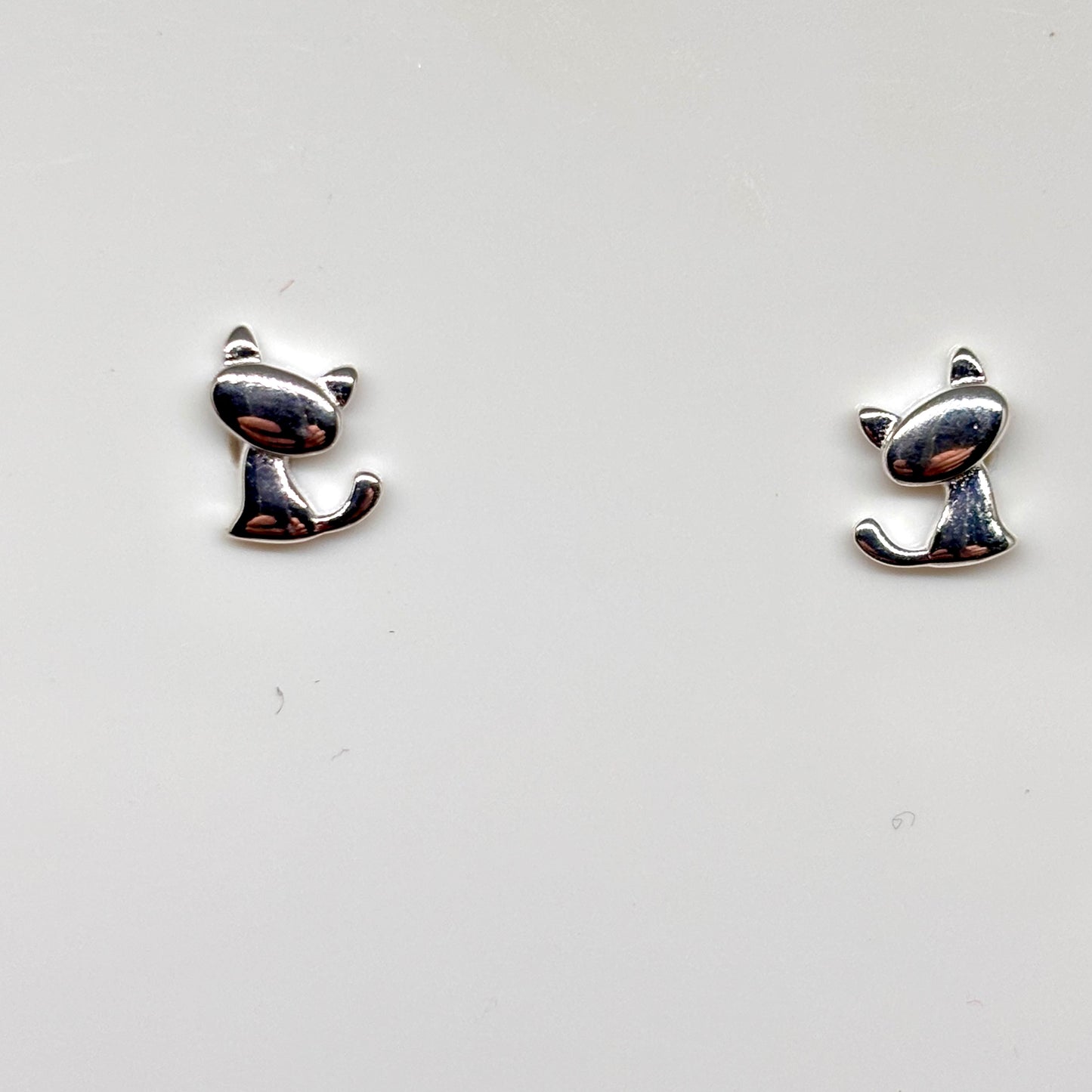 Silver Cat Earrings