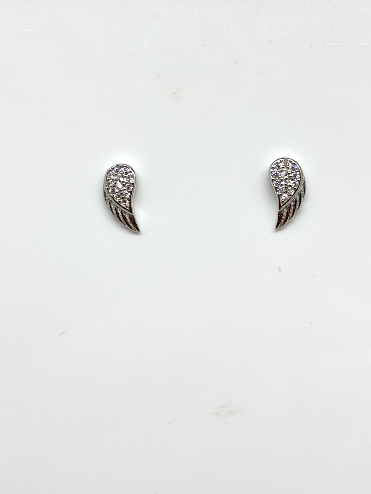 Angel Wing Sterling Silver Stud Earrings
