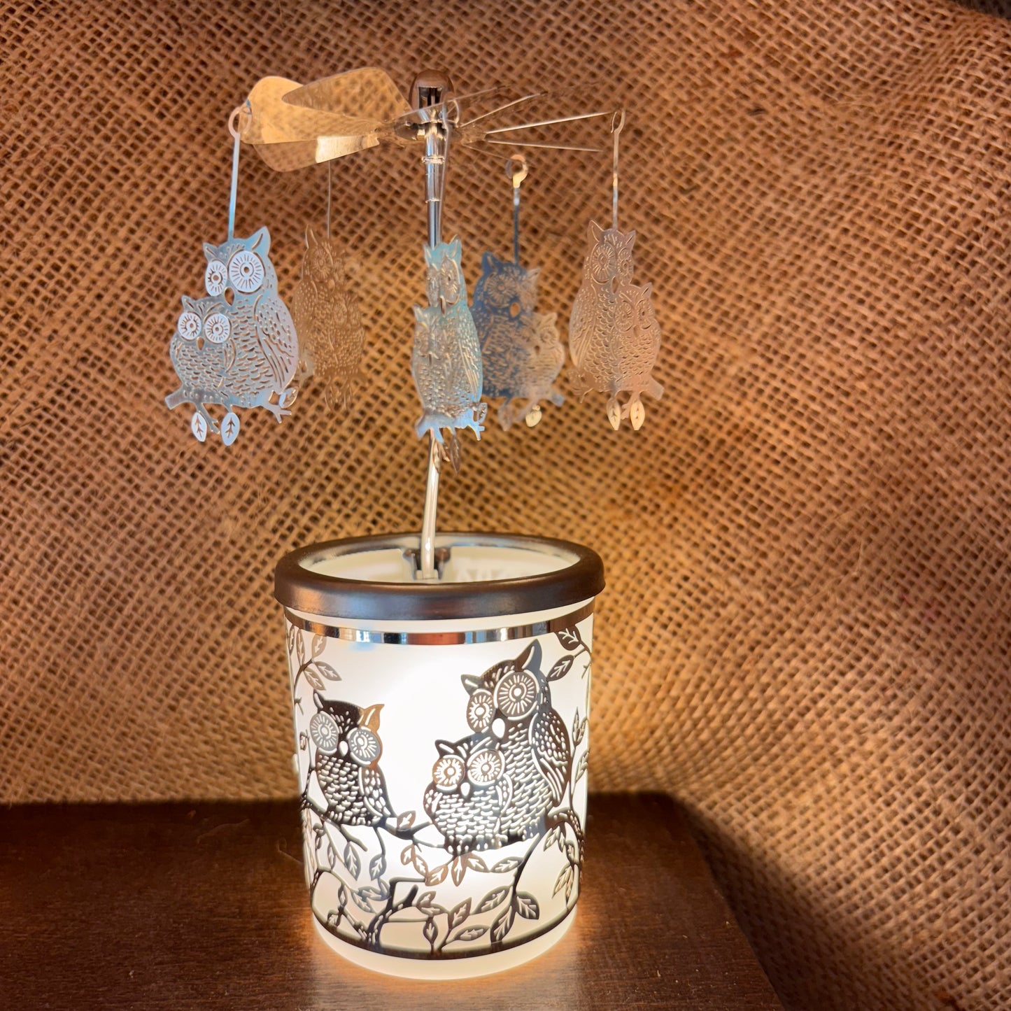 Double Owl Tea Light Carousel - Pixi Daisy