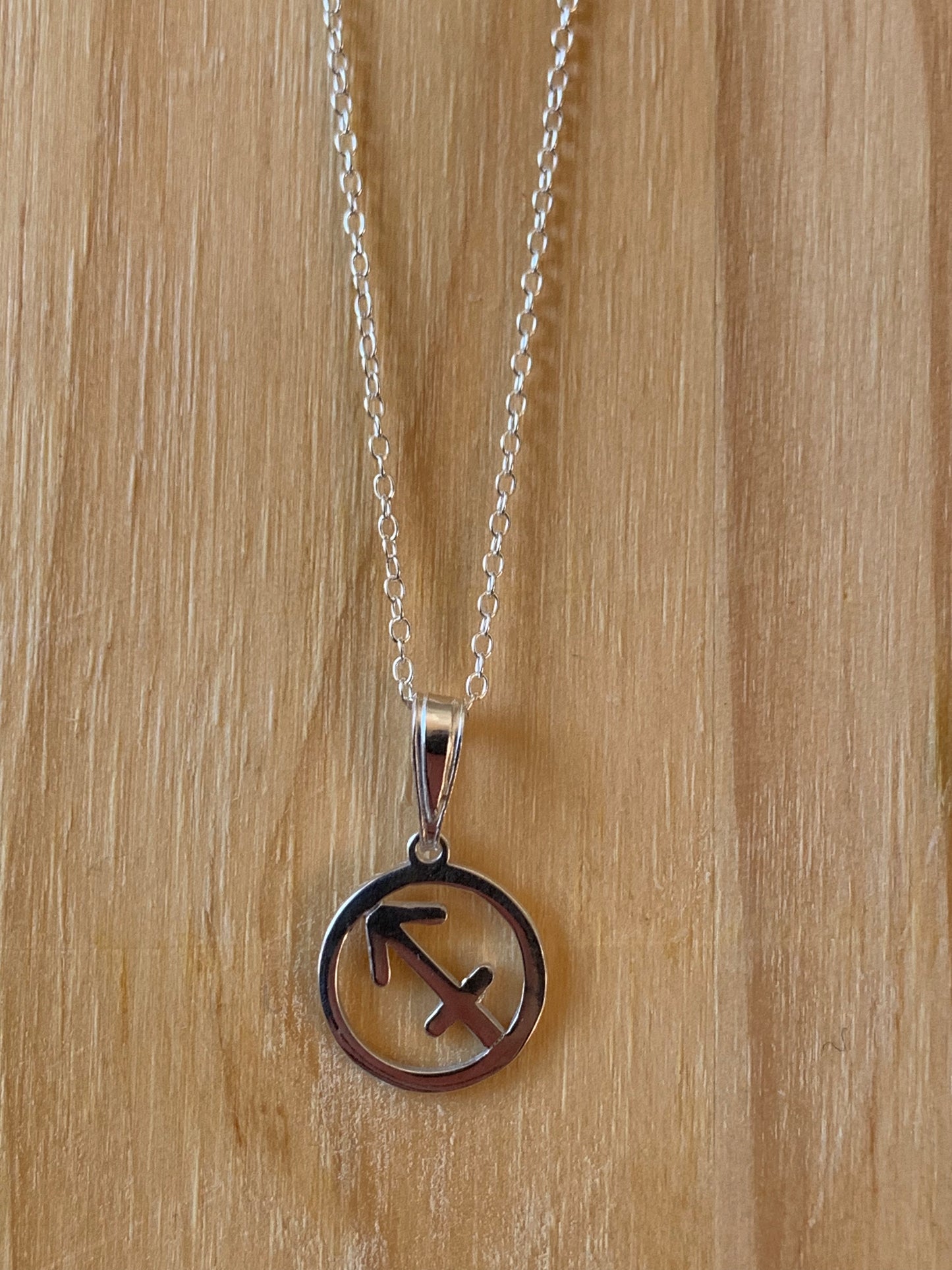Sterling Silver Sagittarius Zodiac Necklace