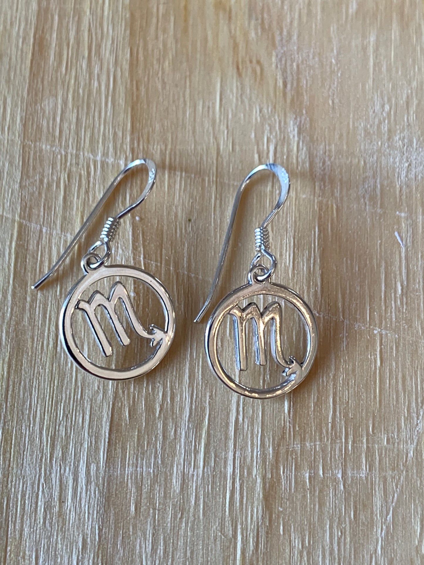 Sterling Silver Scorpio Zodiac Earrings