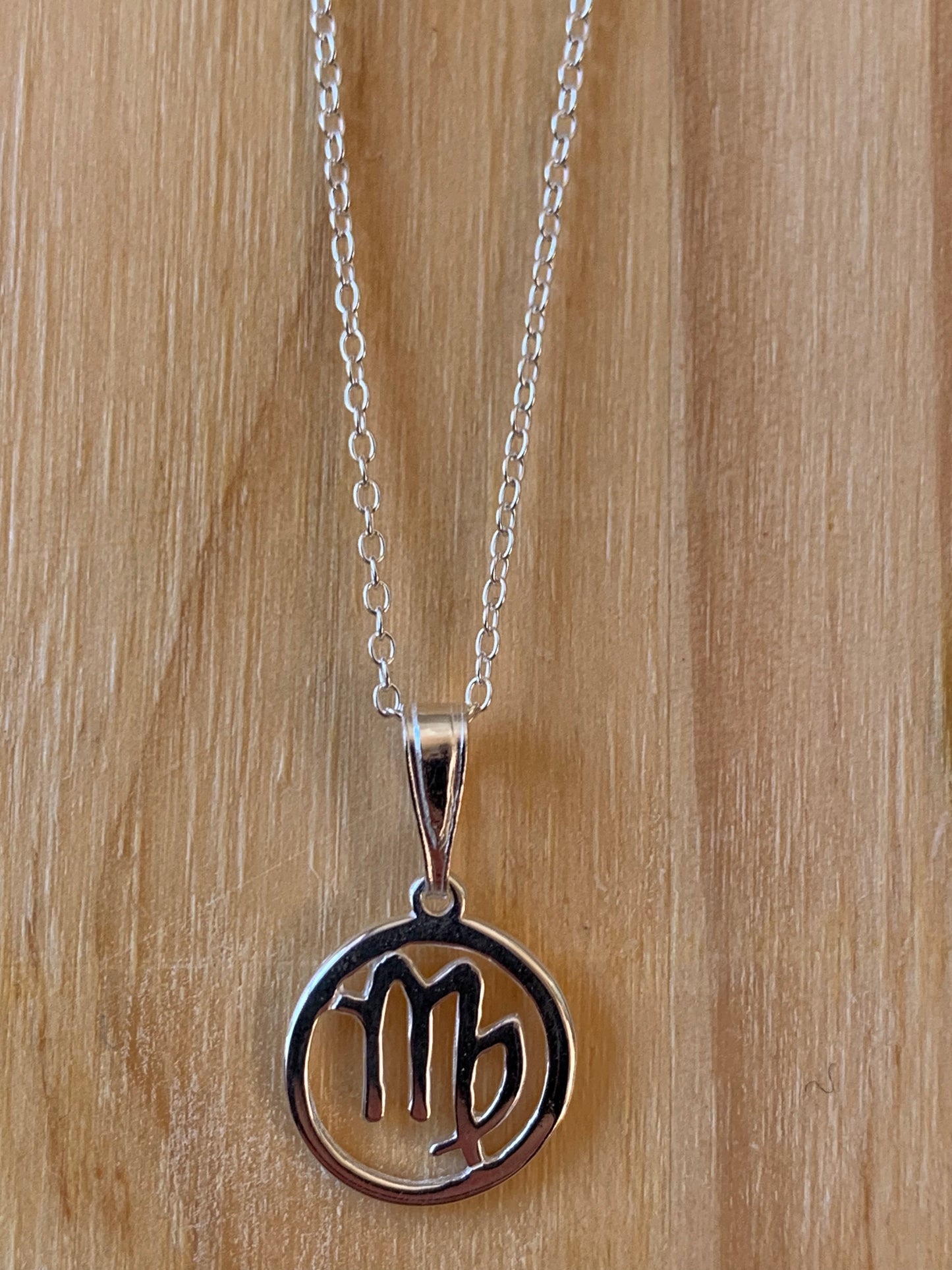 Sterling Silver Virgo Zodiac Necklace