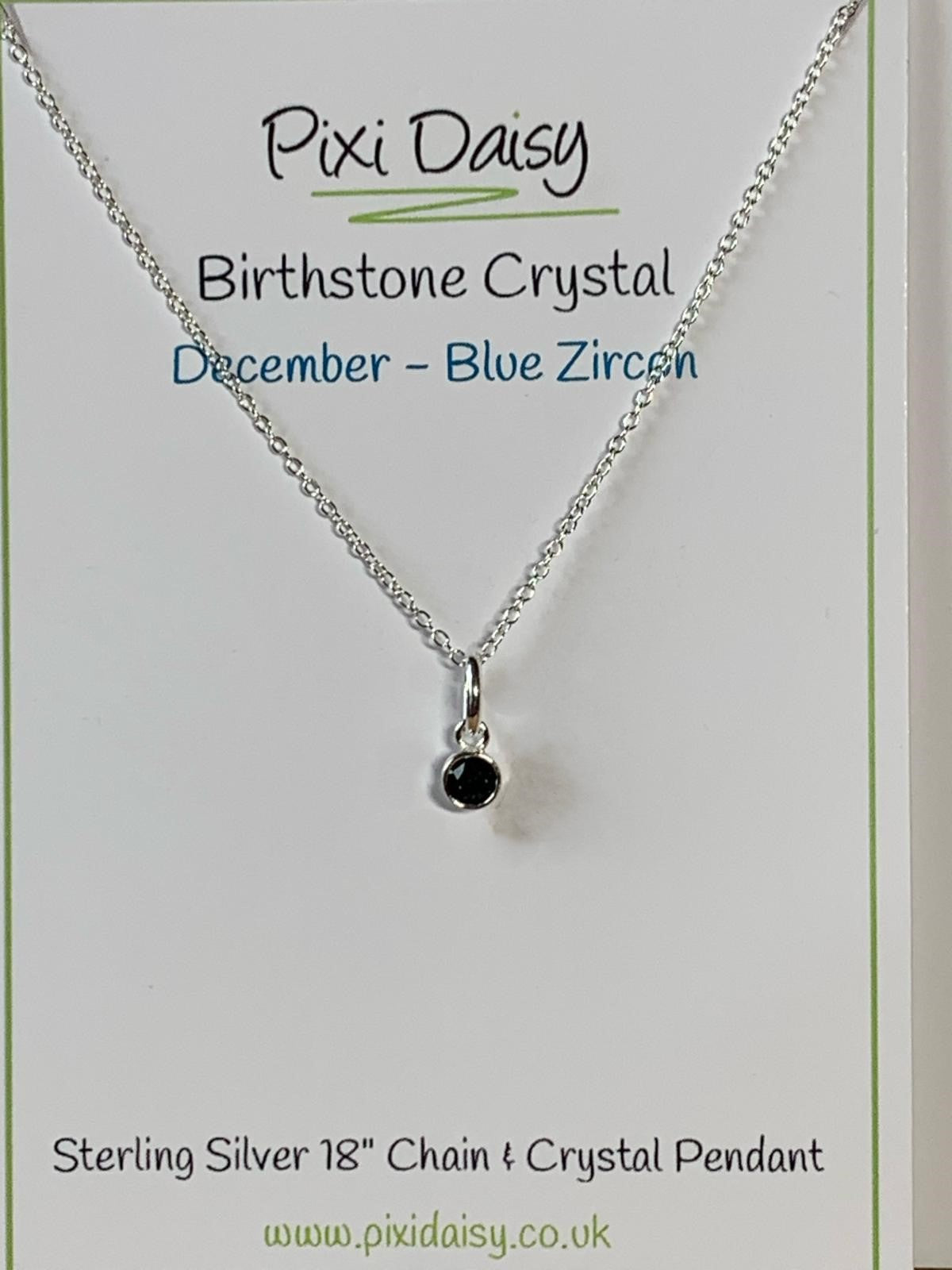 Sterling Silver December Birthstone Necklace
