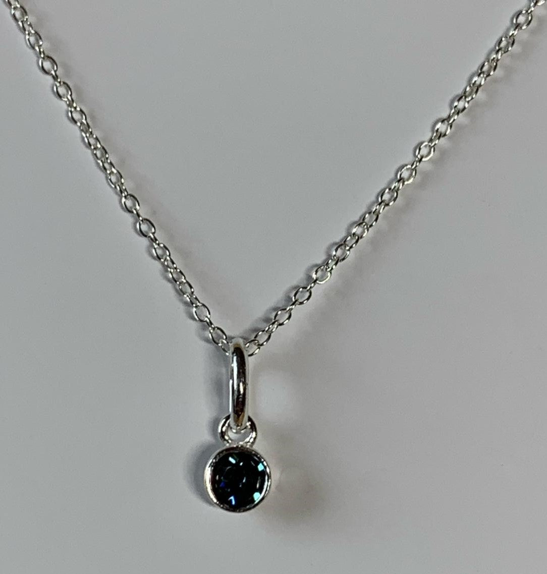 Sterling Silver December Birthstone Necklace
