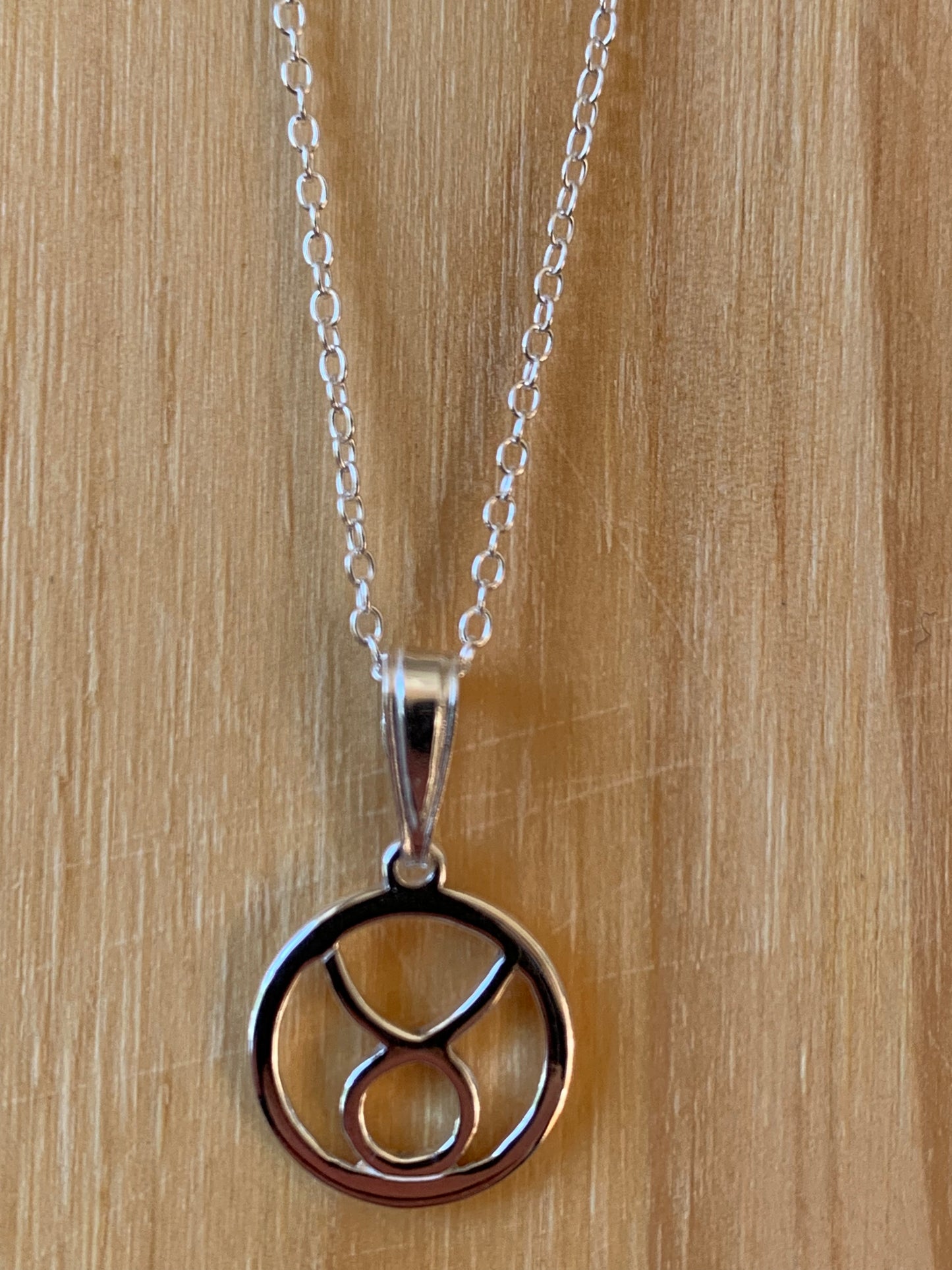 Sterling Silver Taurus Zodiac Necklace