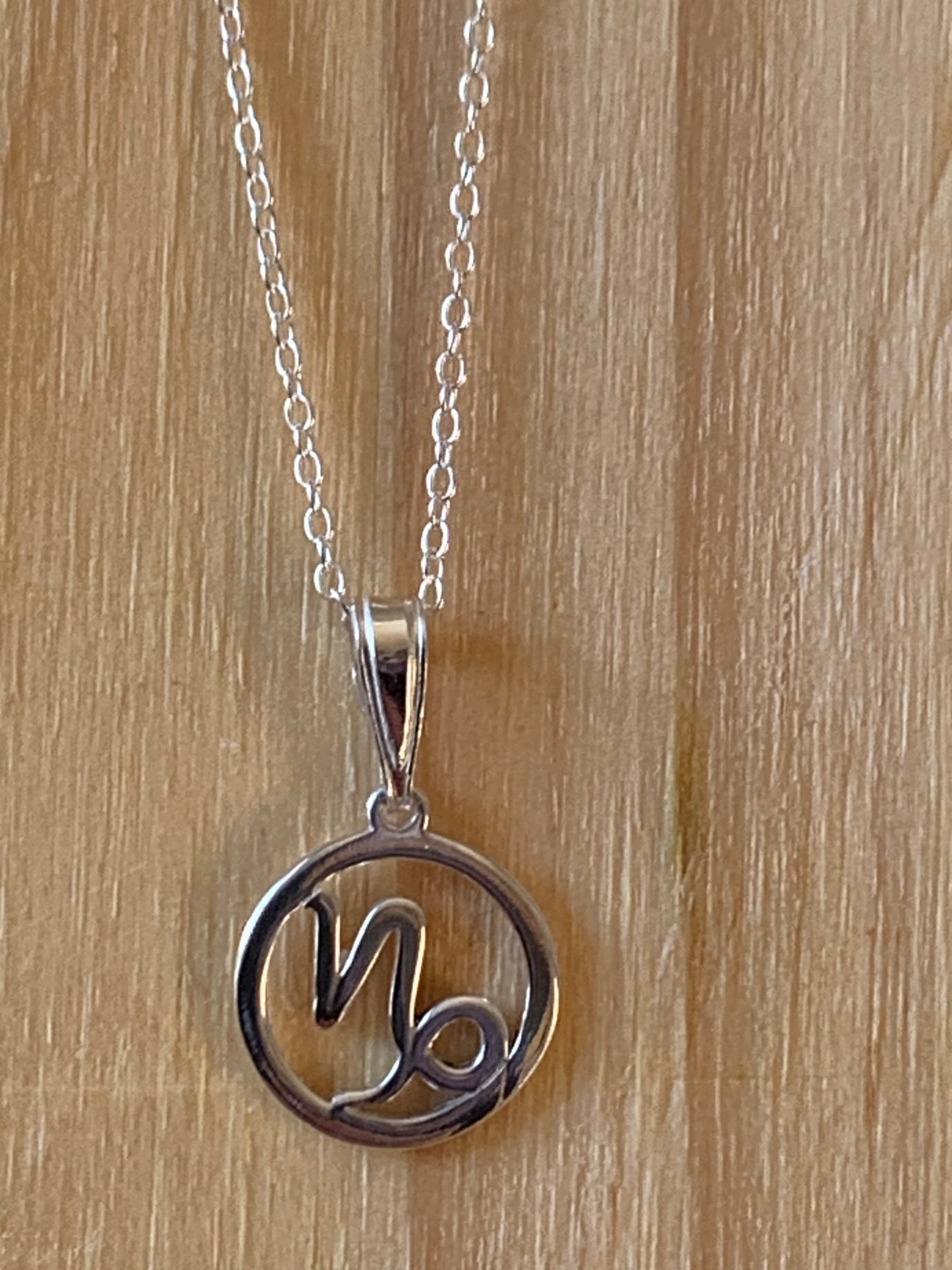 Sterling Silver Capricorn Zodiac Necklace