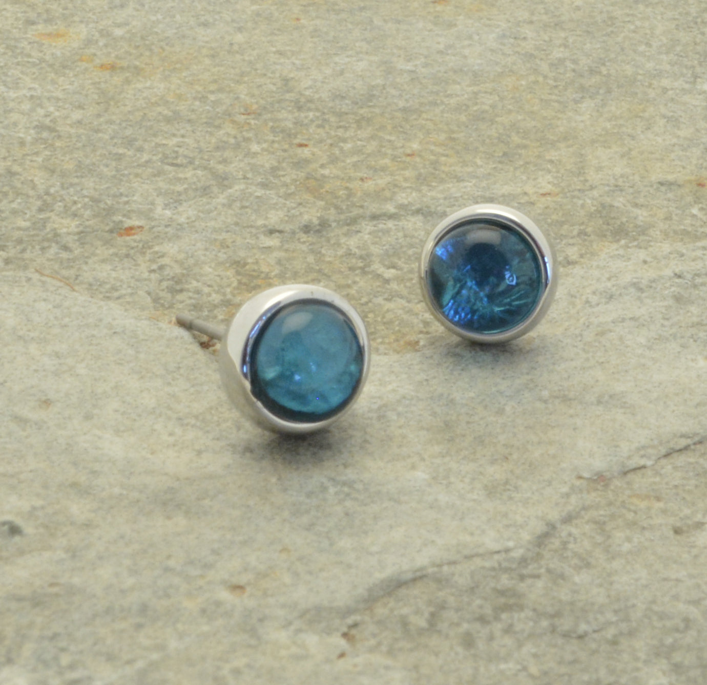 Miss Milly Dark Teal Stud Earrings from Pixi Daisy