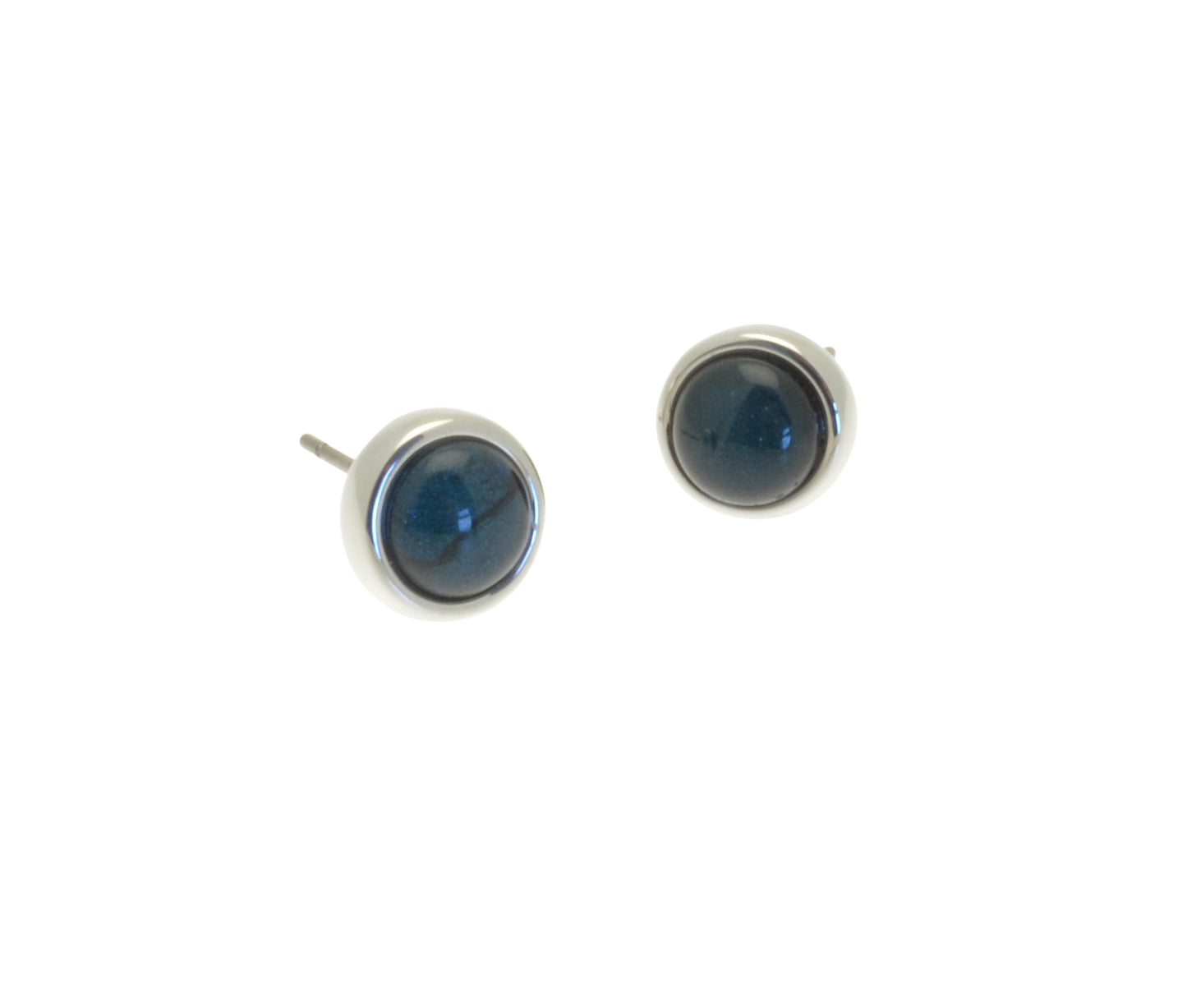 Miss Milly Dark Teal Marble Stud Earrings from Pixi Daisy