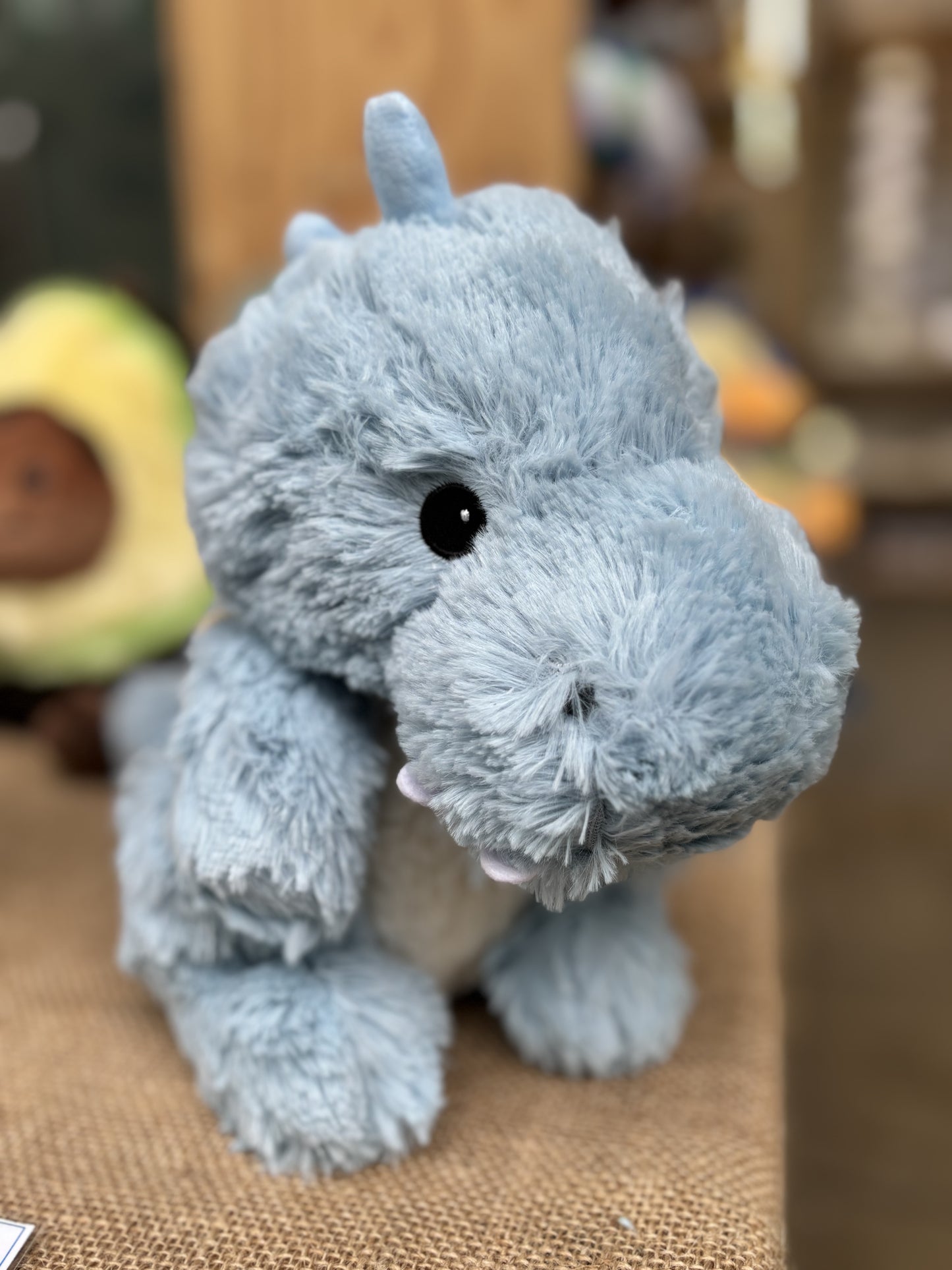 blue dinosaur warmie from pixi daisy