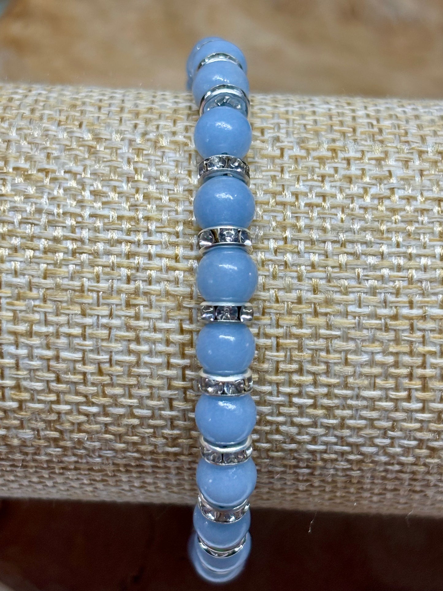 Angelite Memory Wire Bracelet from Pixi Daisy