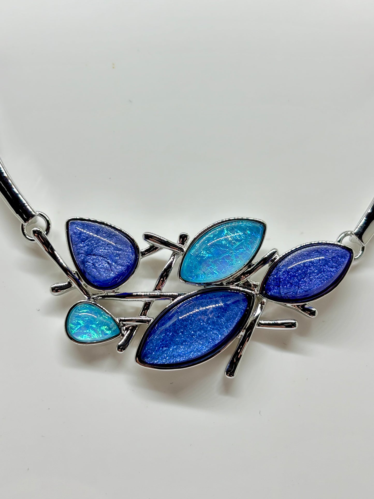Miss Milly Blue and Turquoise Droplet Necklace from Pixi Daisy