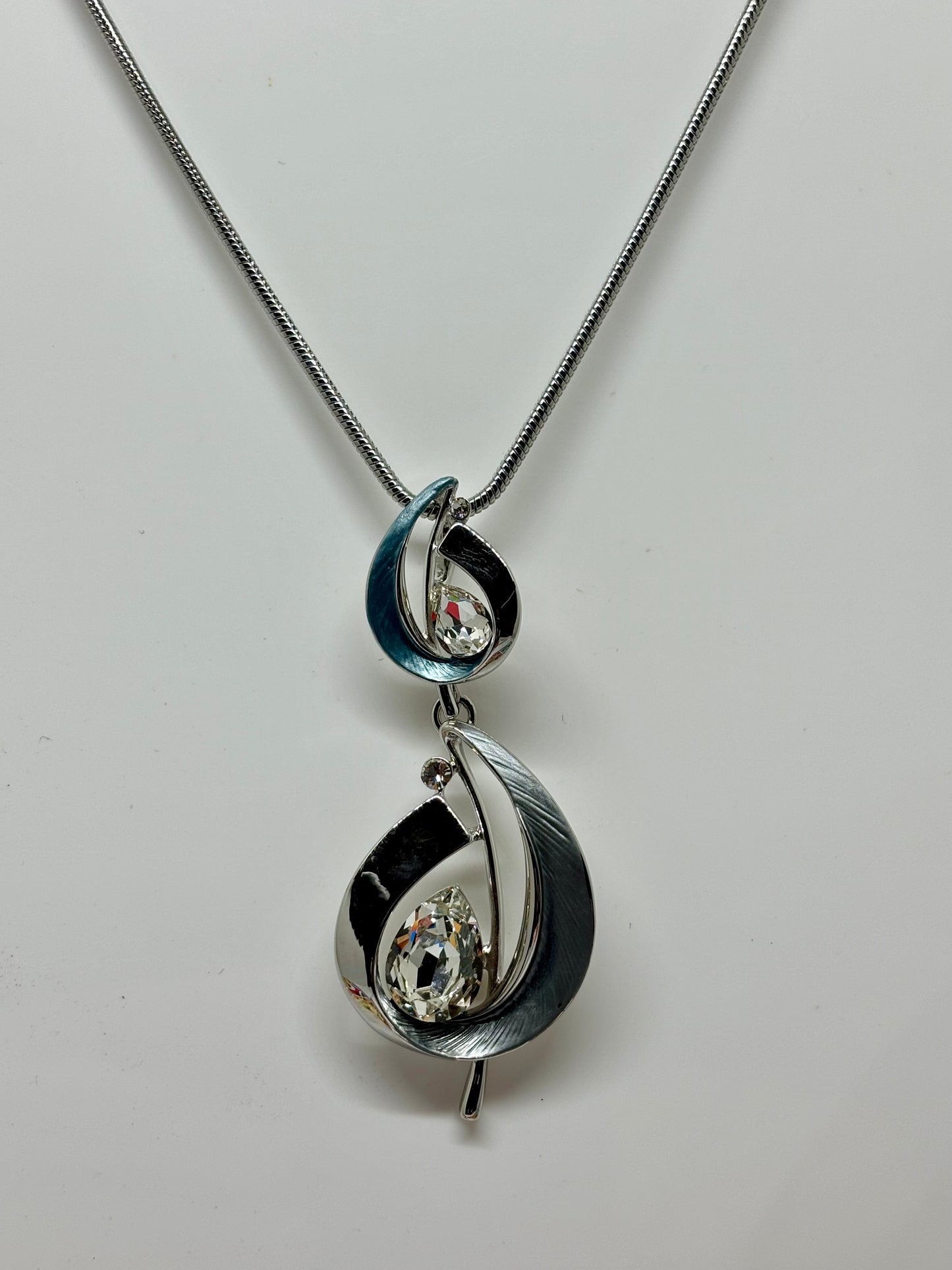 Miss Milly Grey & Blue Crystal Necklace from Pixi Daisy