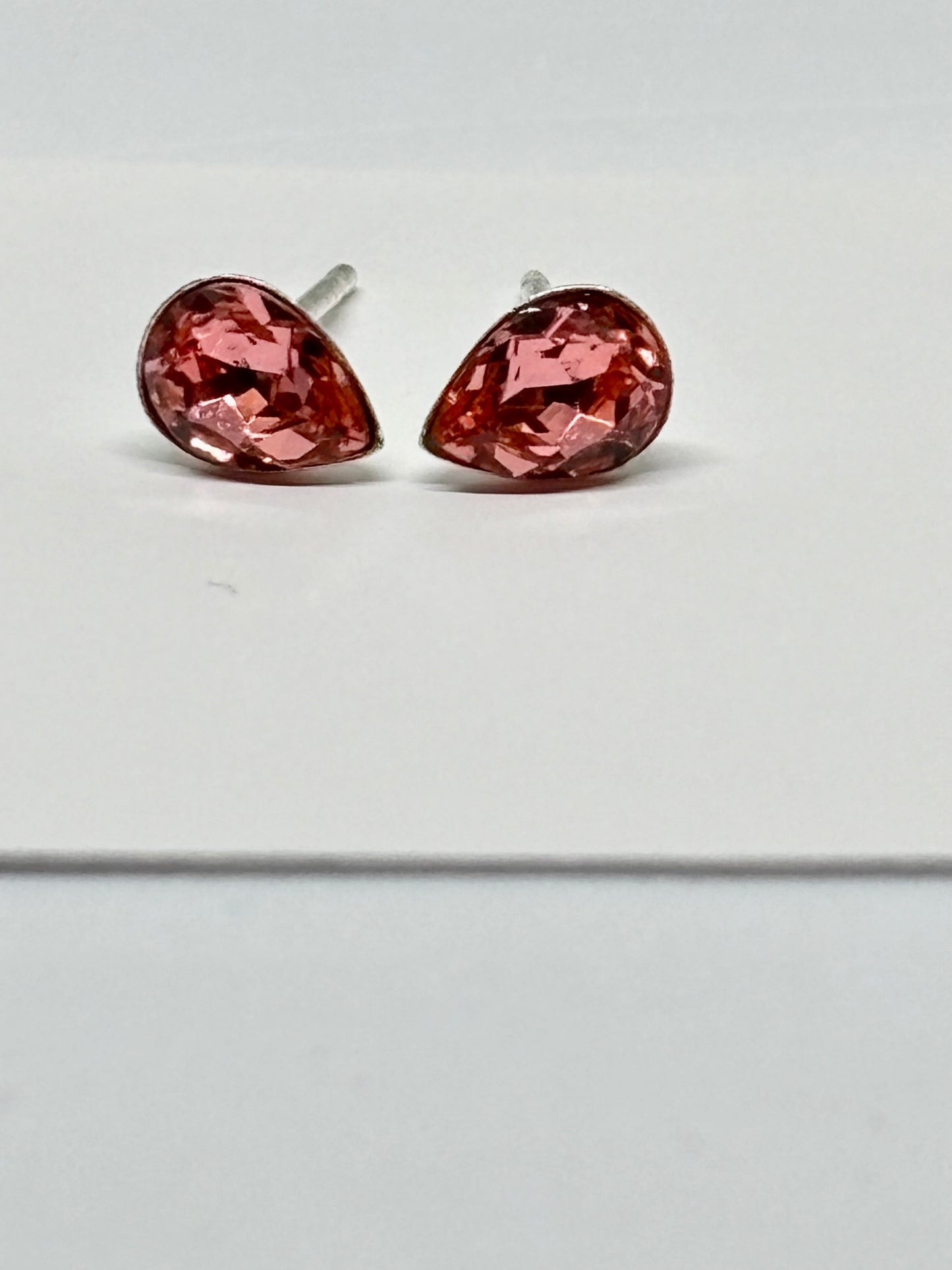 Rose crystal ear studs from Pixi Daisy