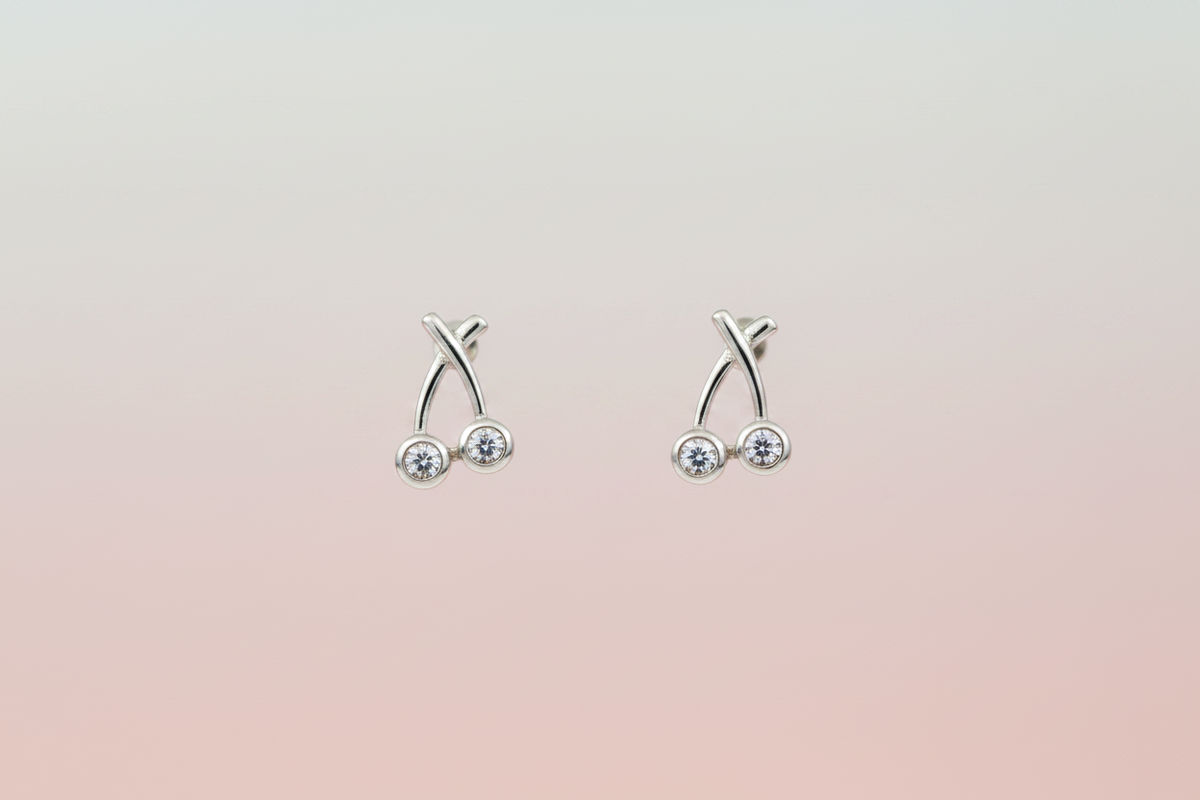 Cherry Ear Studs from Pixi Daisy