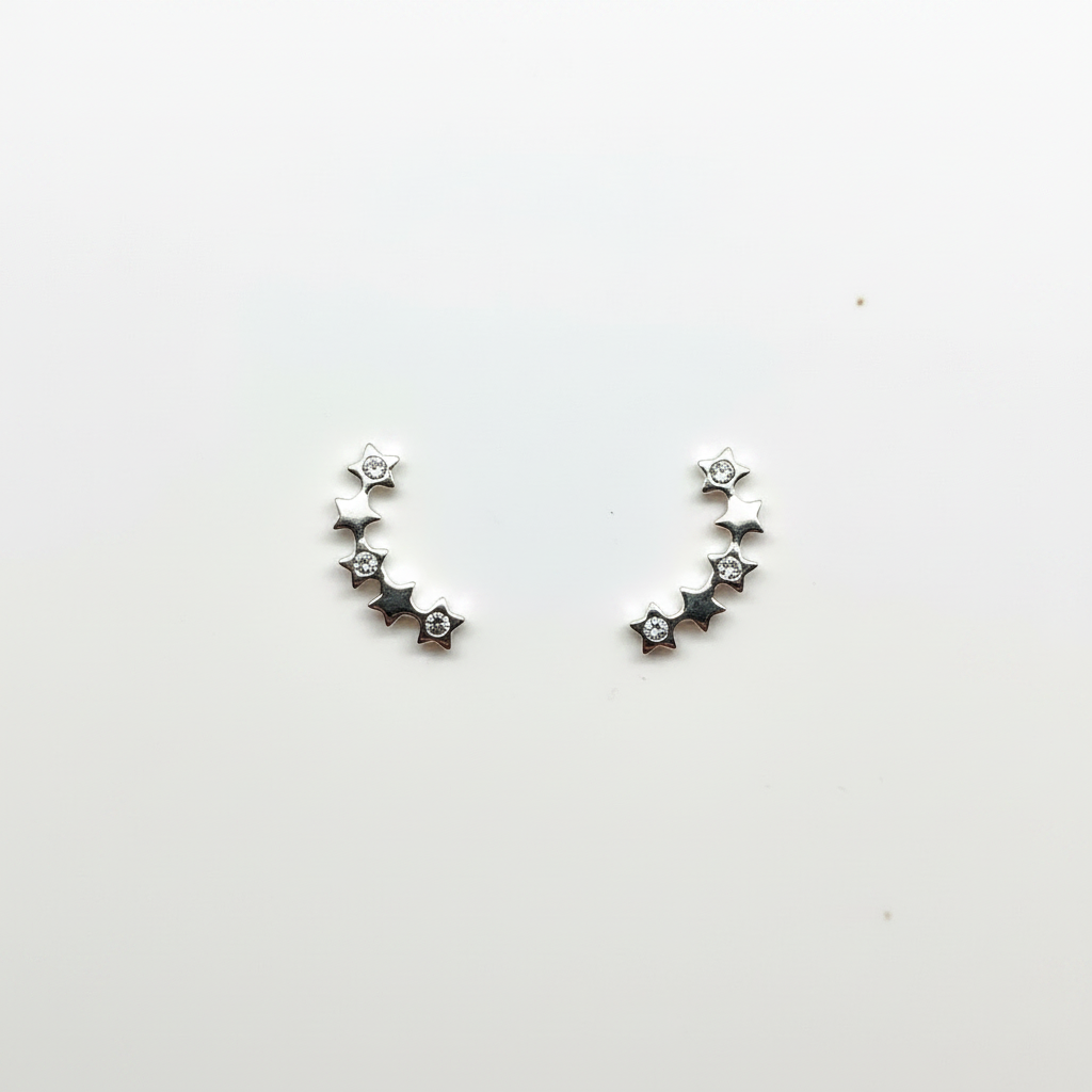 Crescent of Stars Ear Climbers from Pixi Daisy