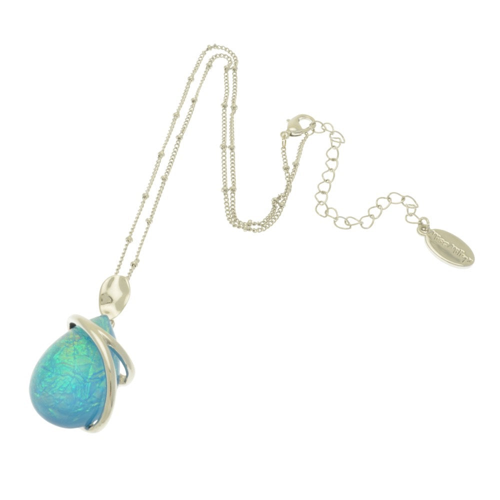 Miss Milly Iridescent Blue Teardrop Pendant from Pixi Daisy