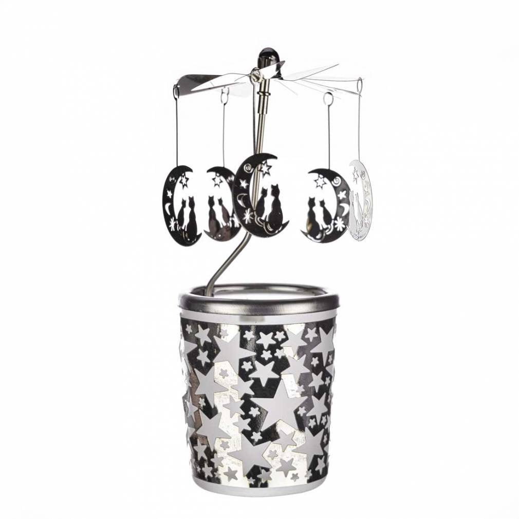 Moon & Cat Teal light holder from Pixi Daisy