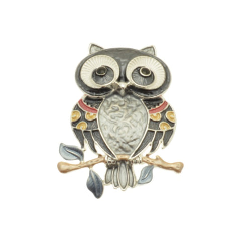 Miss Milly Grey Owl Brooch from Pixi Daisy