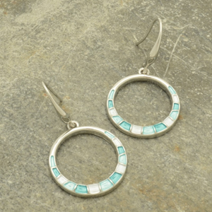 Miss Milly Aqua Spiral Earrings from Pixi Daisy