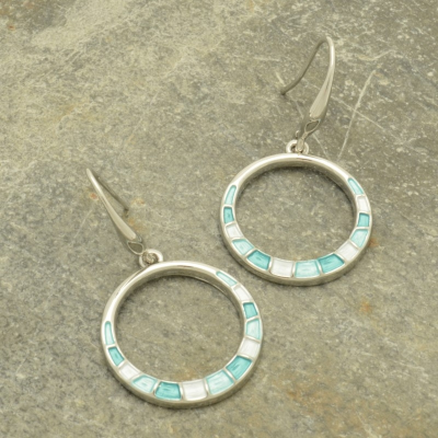 Miss Milly Aqua Spiral Earrings from Pixi Daisy