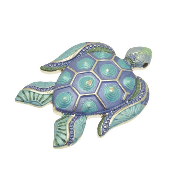 Miss Milly Blue Turtle magnetic brooch from Pixi Daisy