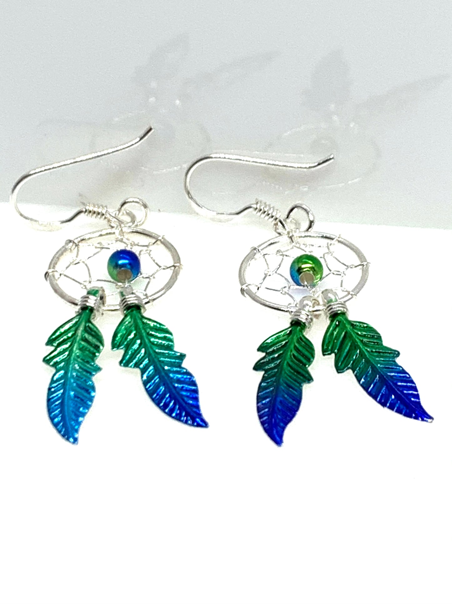 Turquoise & Green Dreamcatcher Earrings - pixi-daisy