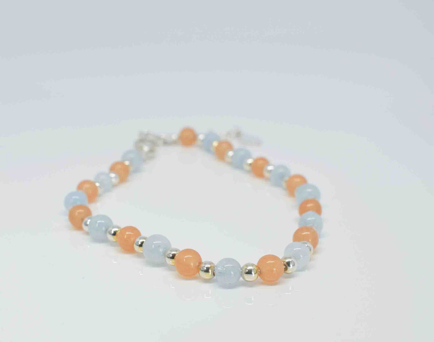 Handmade Aquamarine & Jade Bracelet _ Pixi Daisy