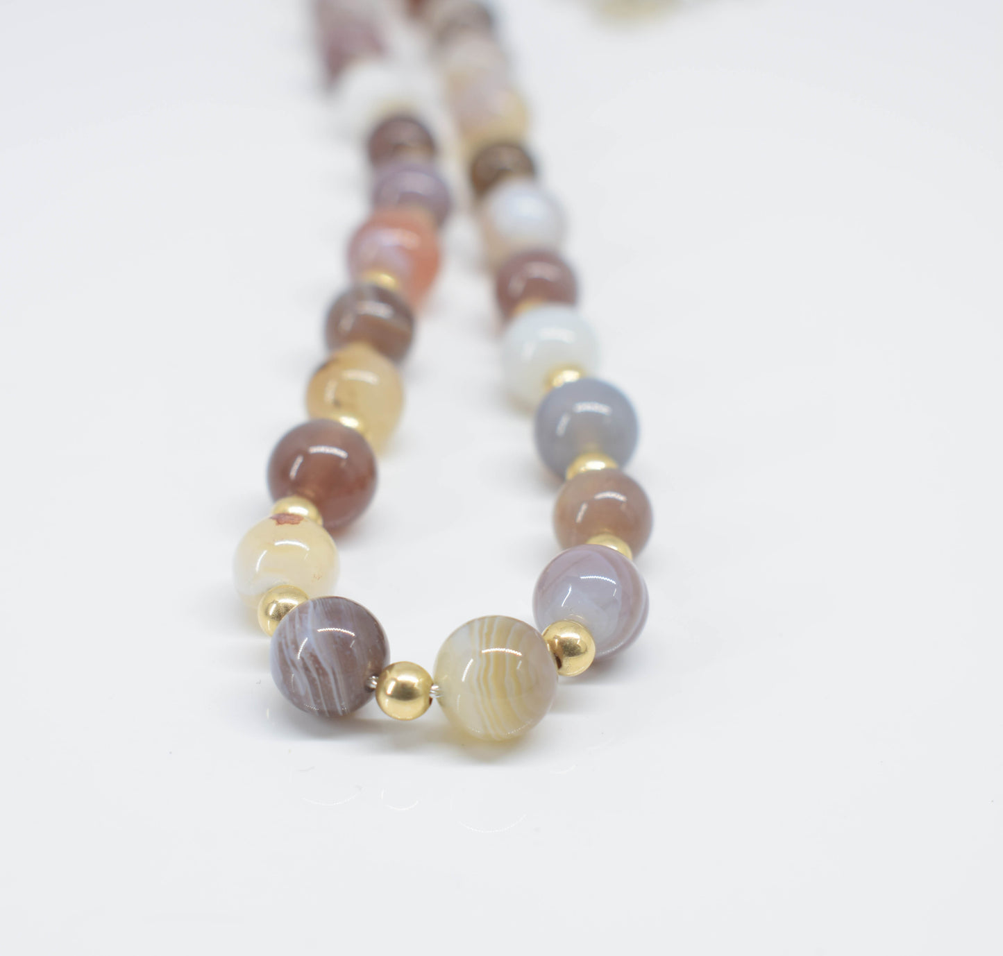 Handmade Botswana Agate Necklace - Pixi Daisy