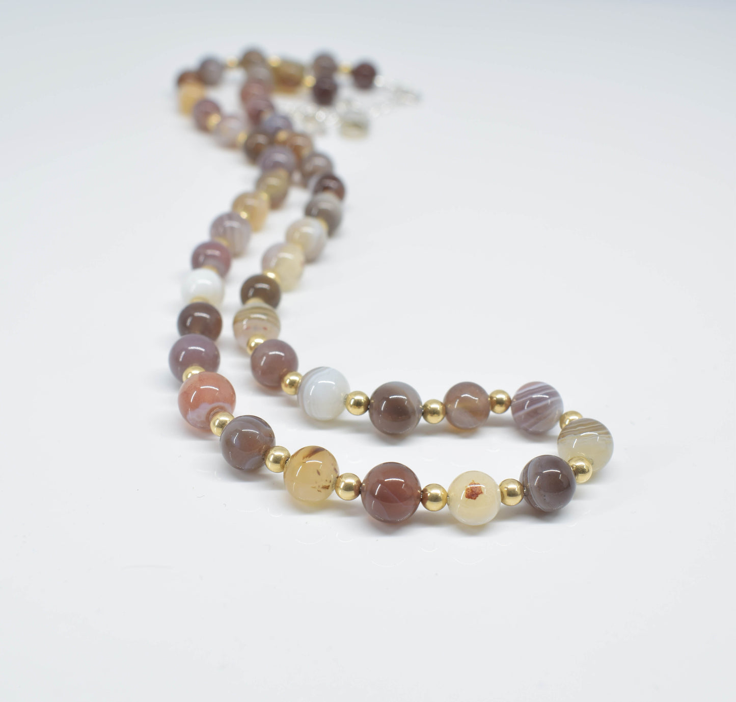 Handmade Botswana Agate Necklace - Pixi Daisy