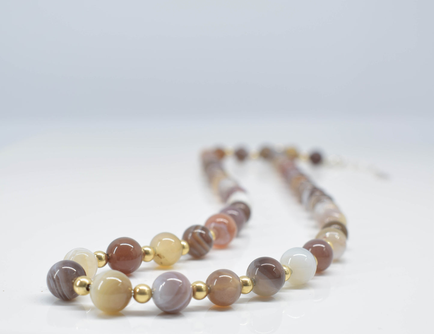 Handmade Botswana Agate Necklace - Pixi Daisy