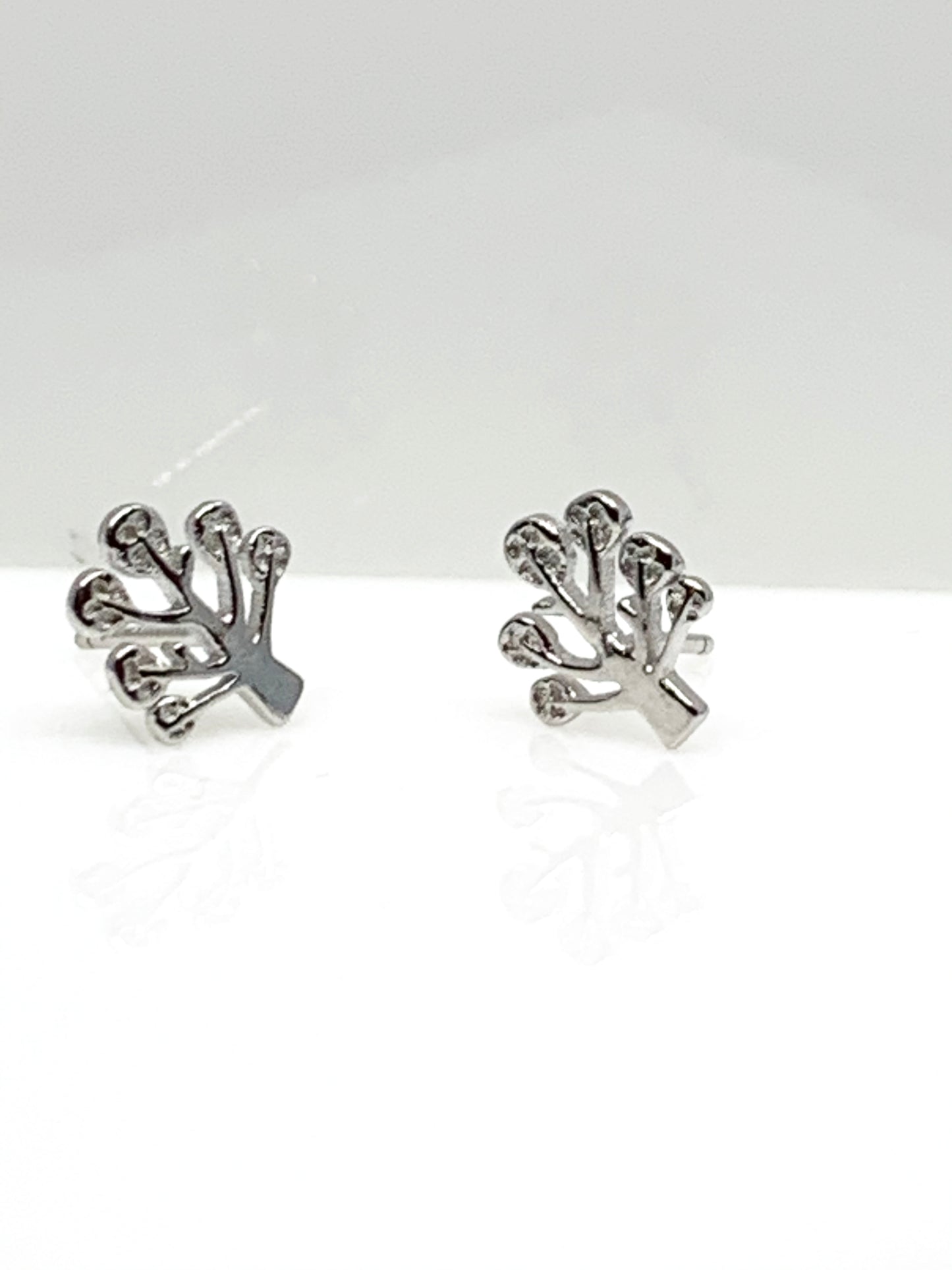 Silver Tree Ear Studs from Pixi Daisy