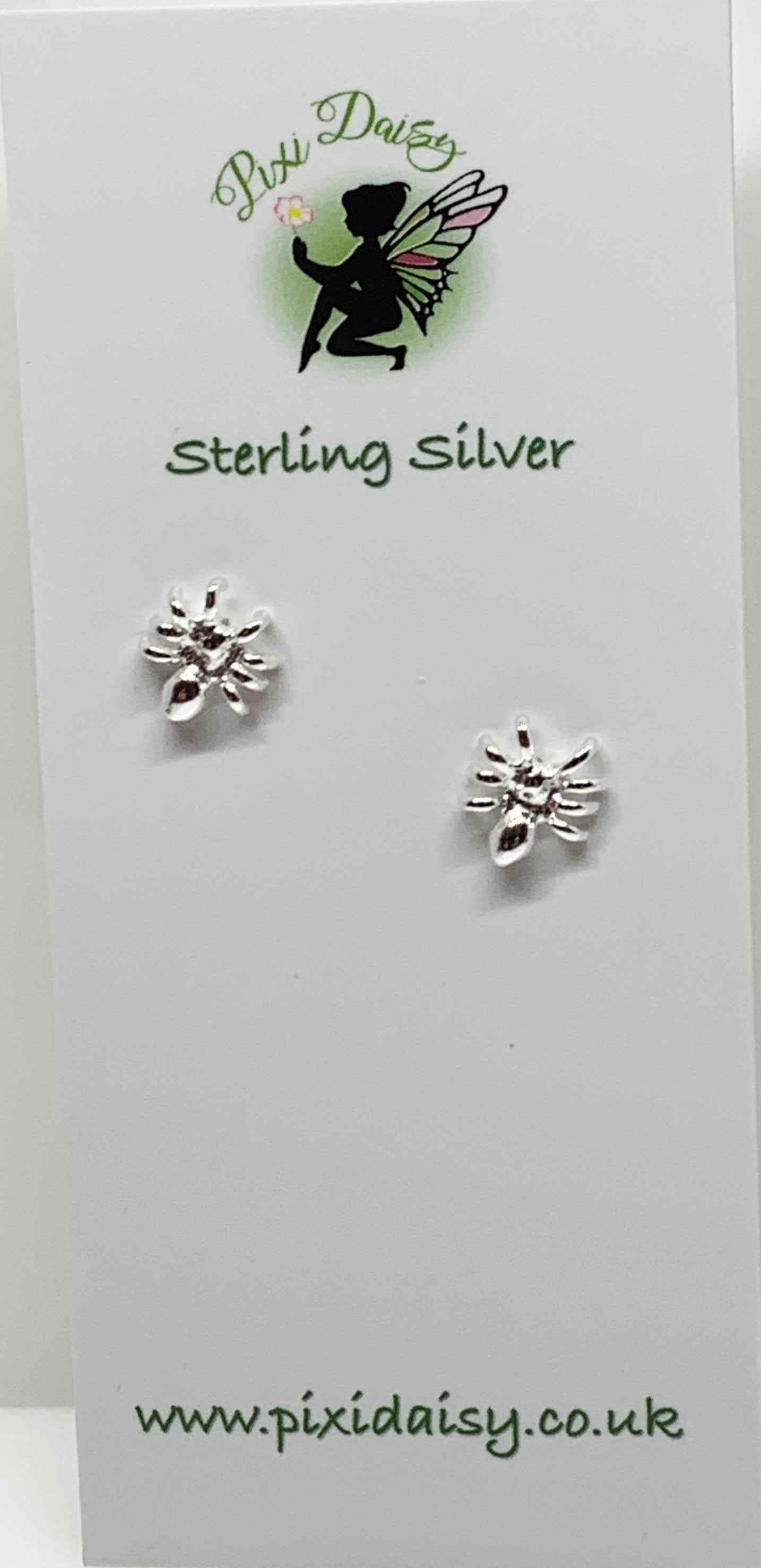 Silver Spider ear Studs from Pixi Daisy