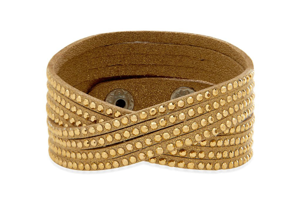 BoHo Betty Foxglove Gold 2 Wrap Bracelet - pixi-daisy
