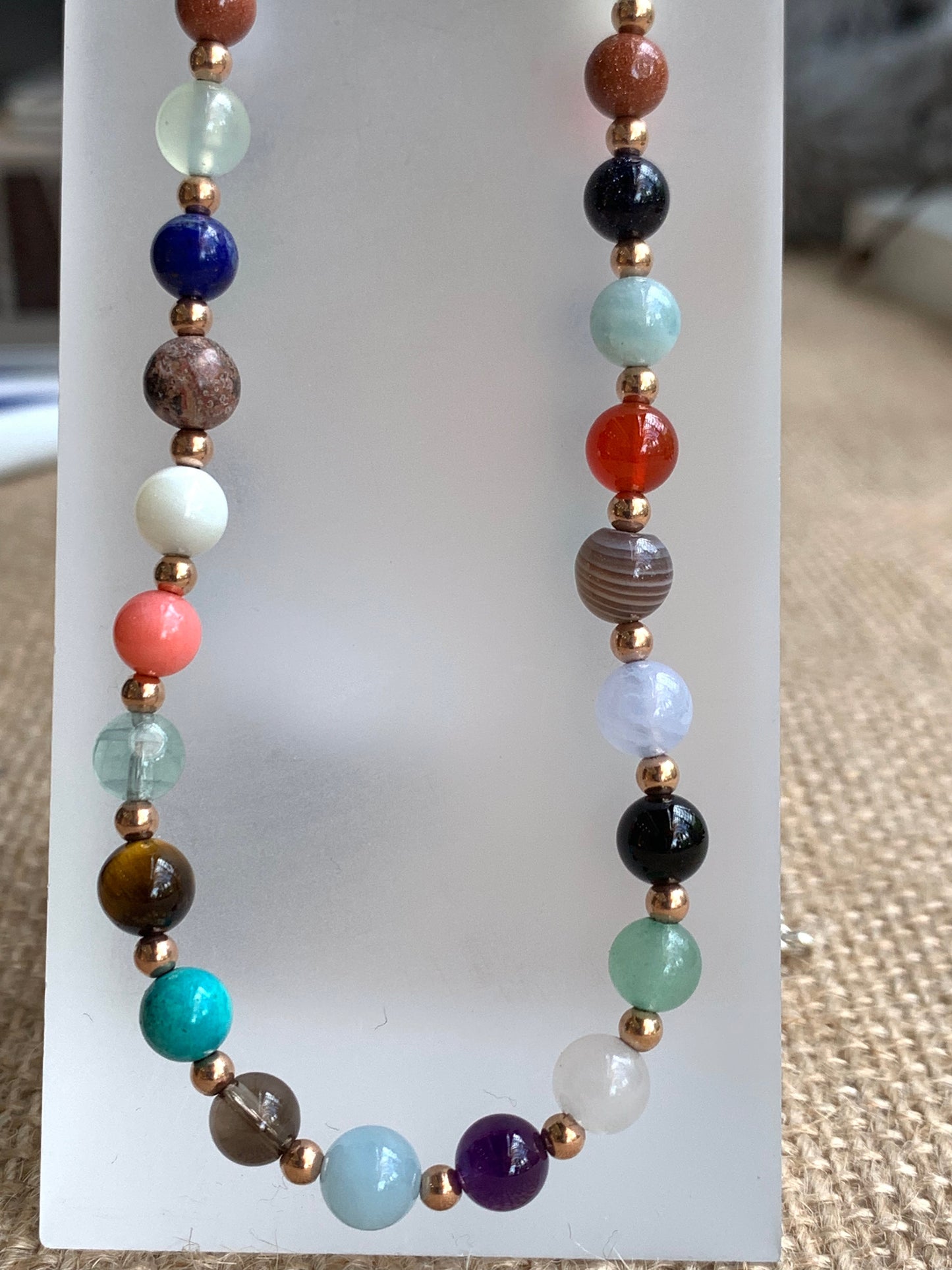 Pietre Mistre Rose Gold Semi Precious Necklace - pixi-daisy