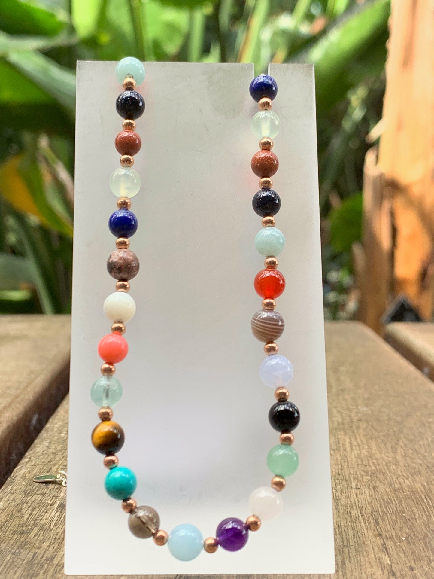 Pietre Mistre Rose Gold Semi Precious Necklace - pixi-daisy