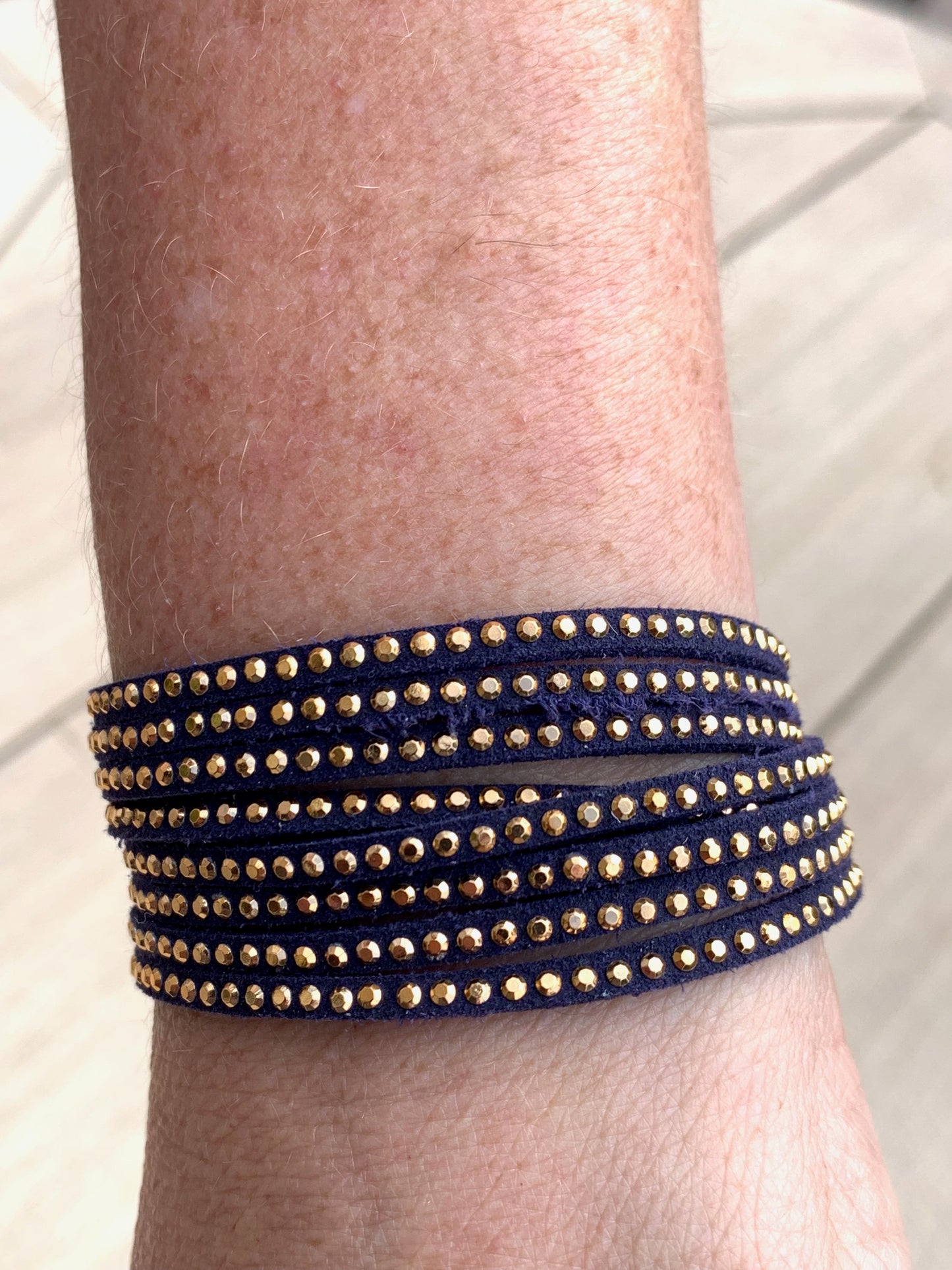 BoHo Betty Columbine Blue 2 Wrap Bracelet - pixi-daisy
