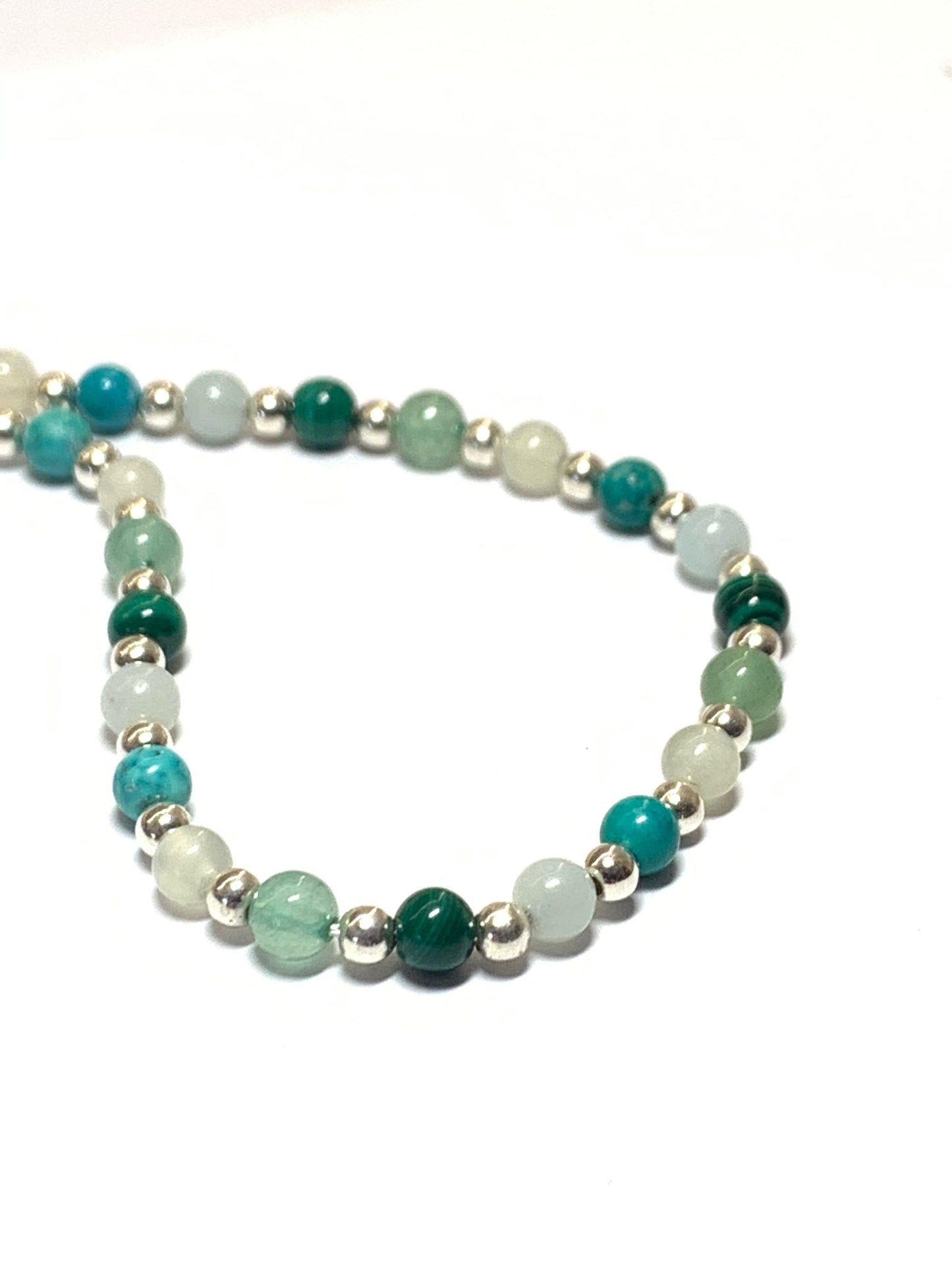 Handmade Shades of Green Semi Precious Bracelet - pixi-daisy