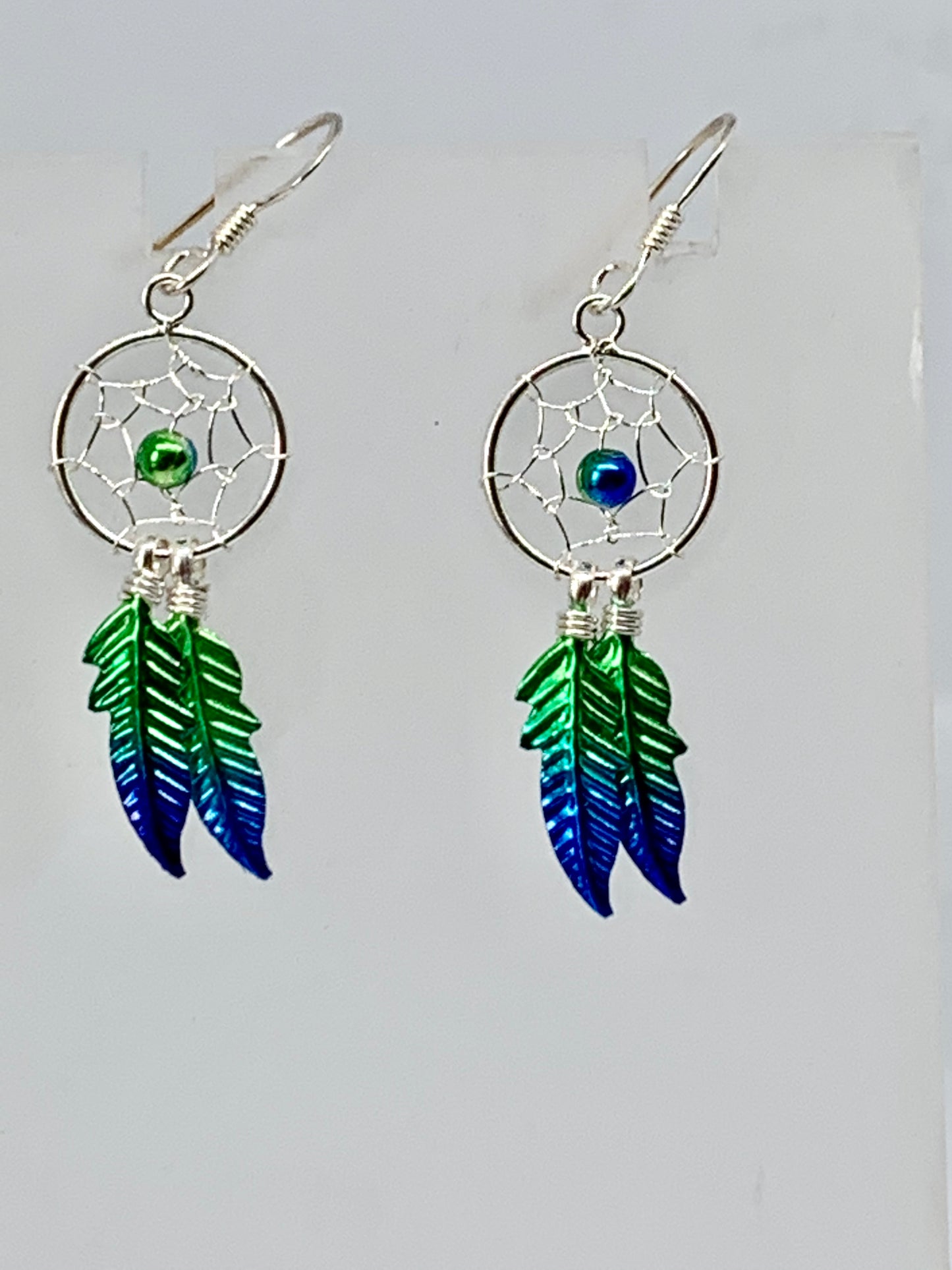 Turquoise & Green Dreamcatcher Earrings - pixi-daisy