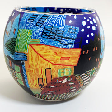 Cafe at Night - Globe Tea Light Holder - pixi-daisy